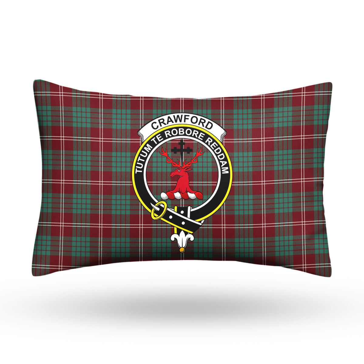 Crawford Modern Tartan Crest Pillow Cover