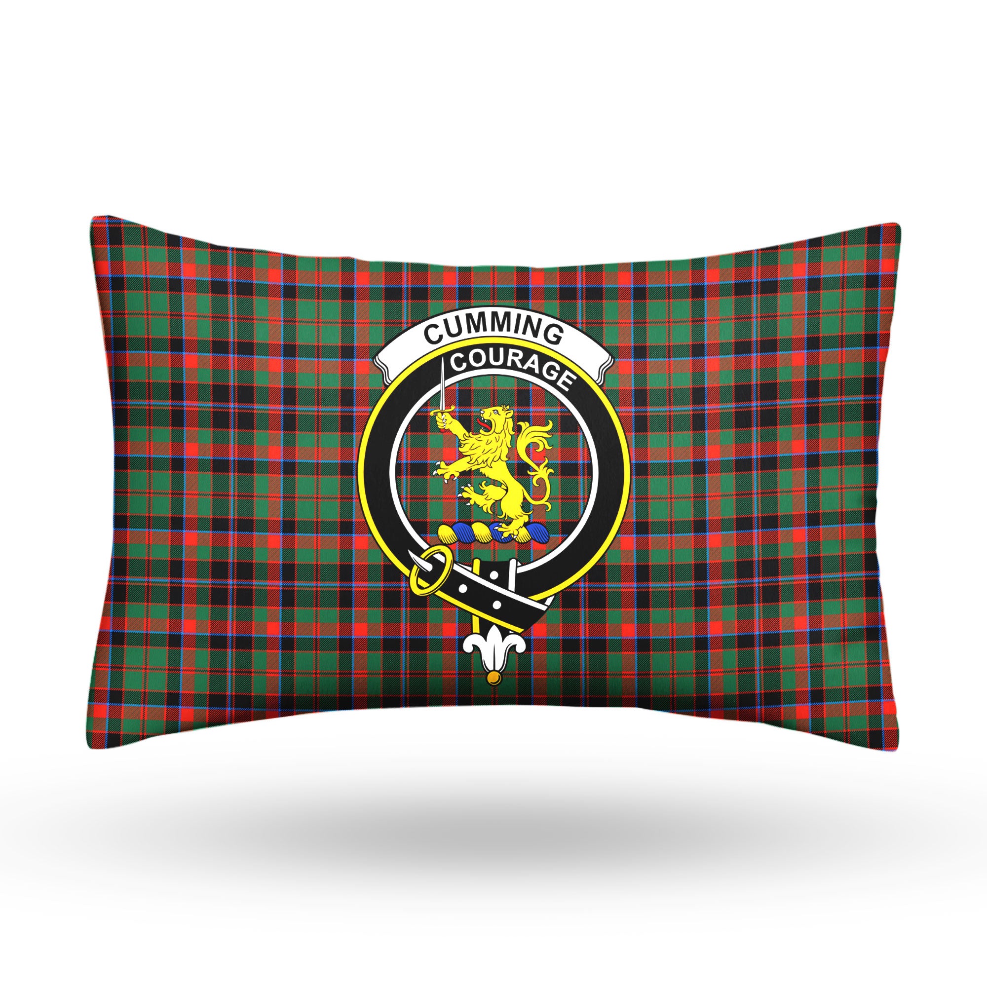 Cumming Hunting Ancient Tartan Crest Pillow Cover