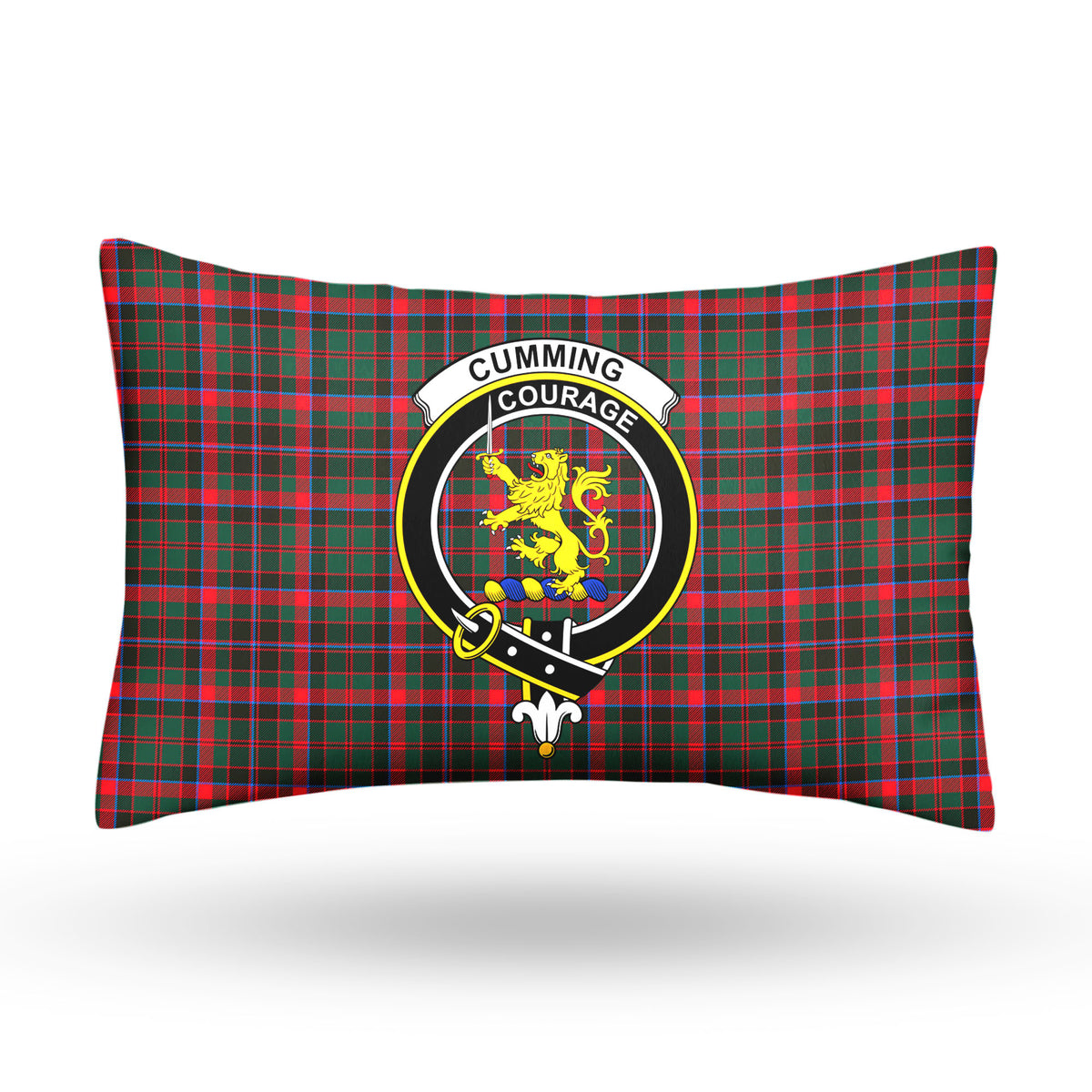 Cumming Hunting Modern Tartan Crest Pillow Cover