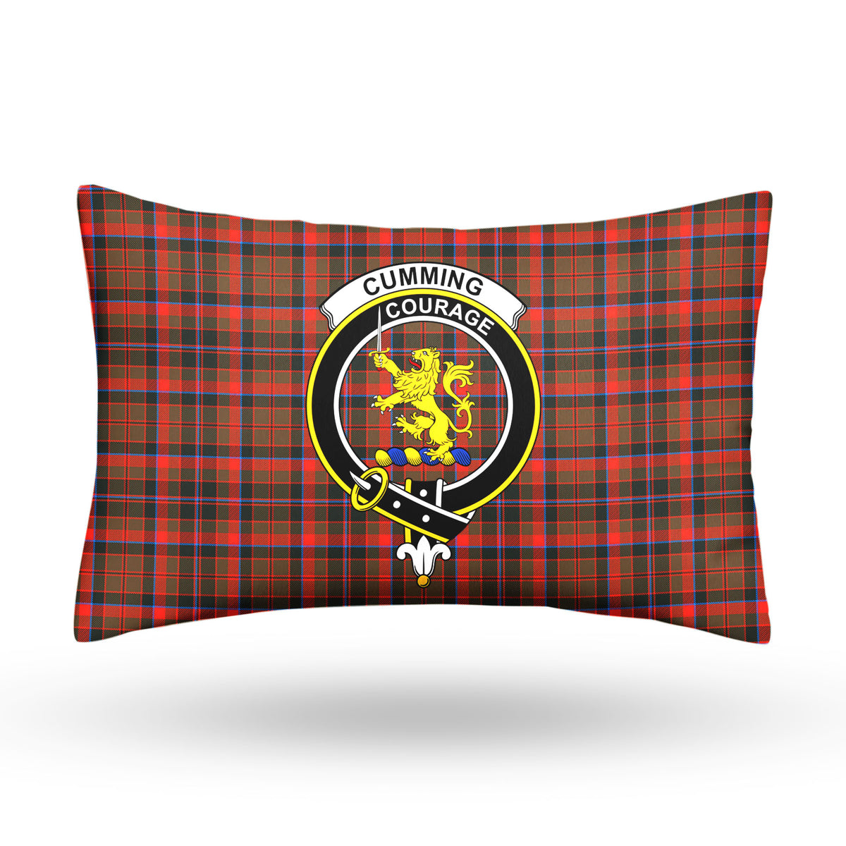 Cumming Hunting Weathered Tartan Crest Pillow Cover