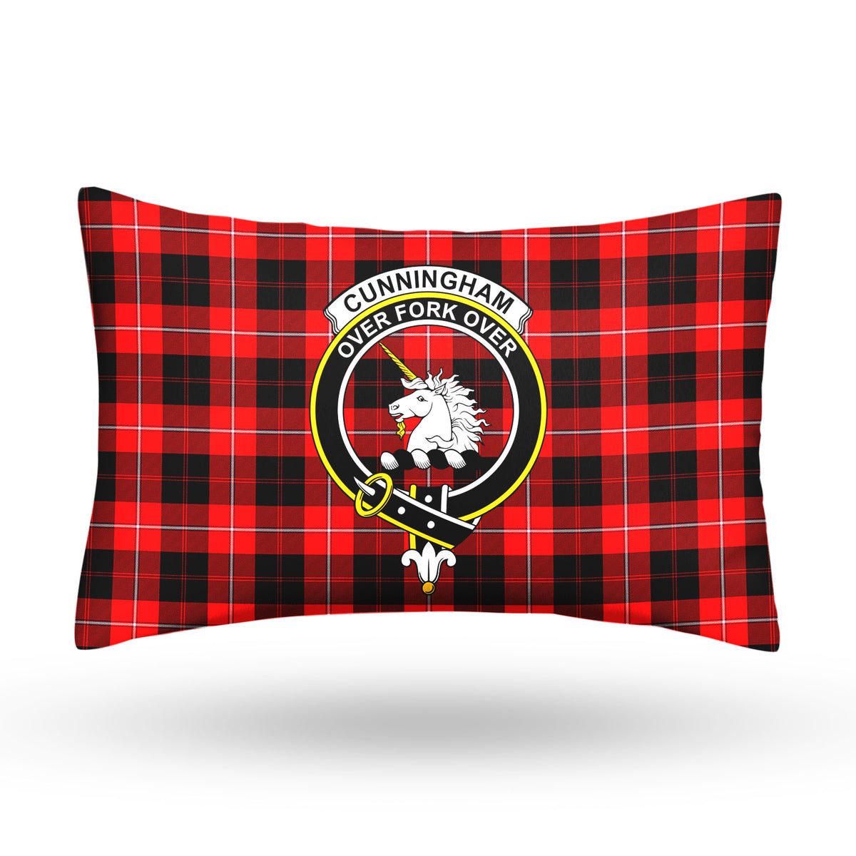 Cunningham Modern Tartan Crest Pillow Cover