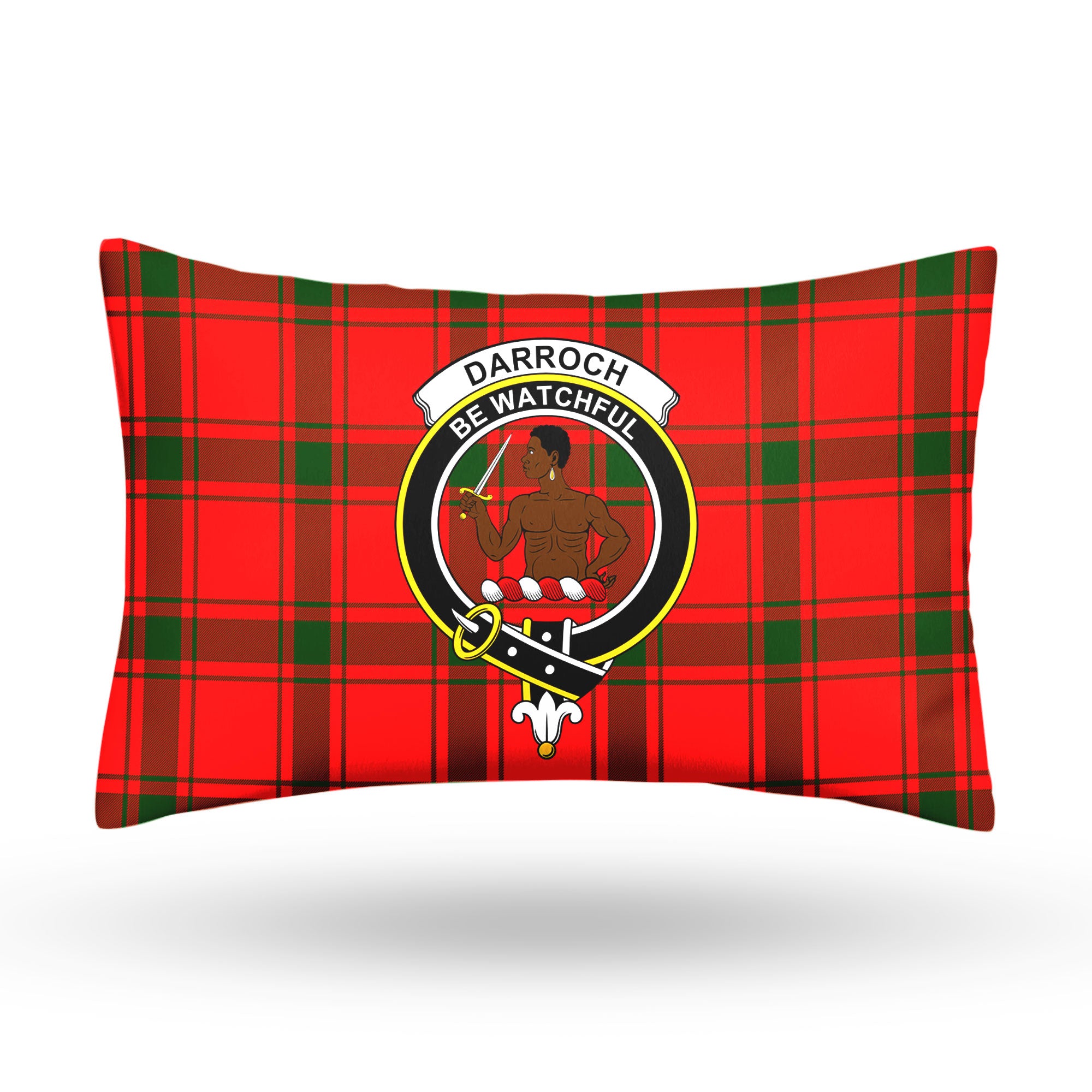 Darroch (Gourock) Tartan Crest Pillow Cover