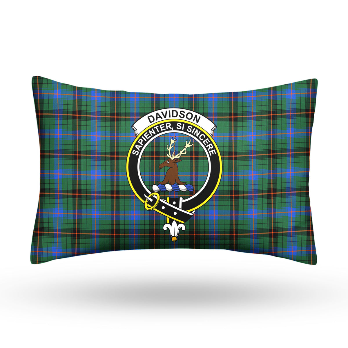 Davidson Ancient Tartan Crest Pillow Cover