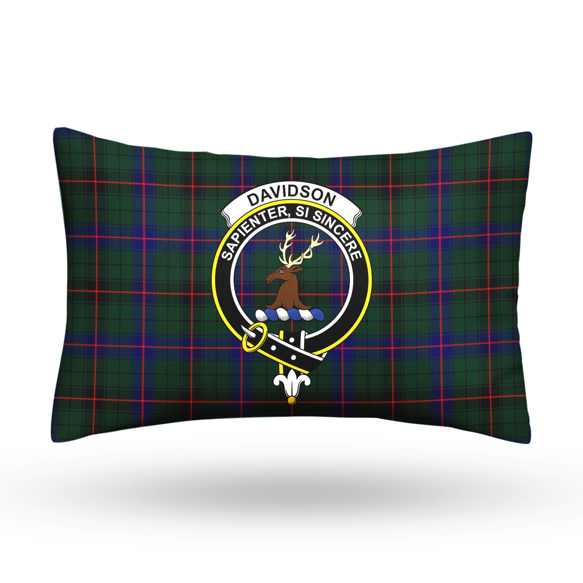 Davidson Modern Tartan Crest Pillow Cover