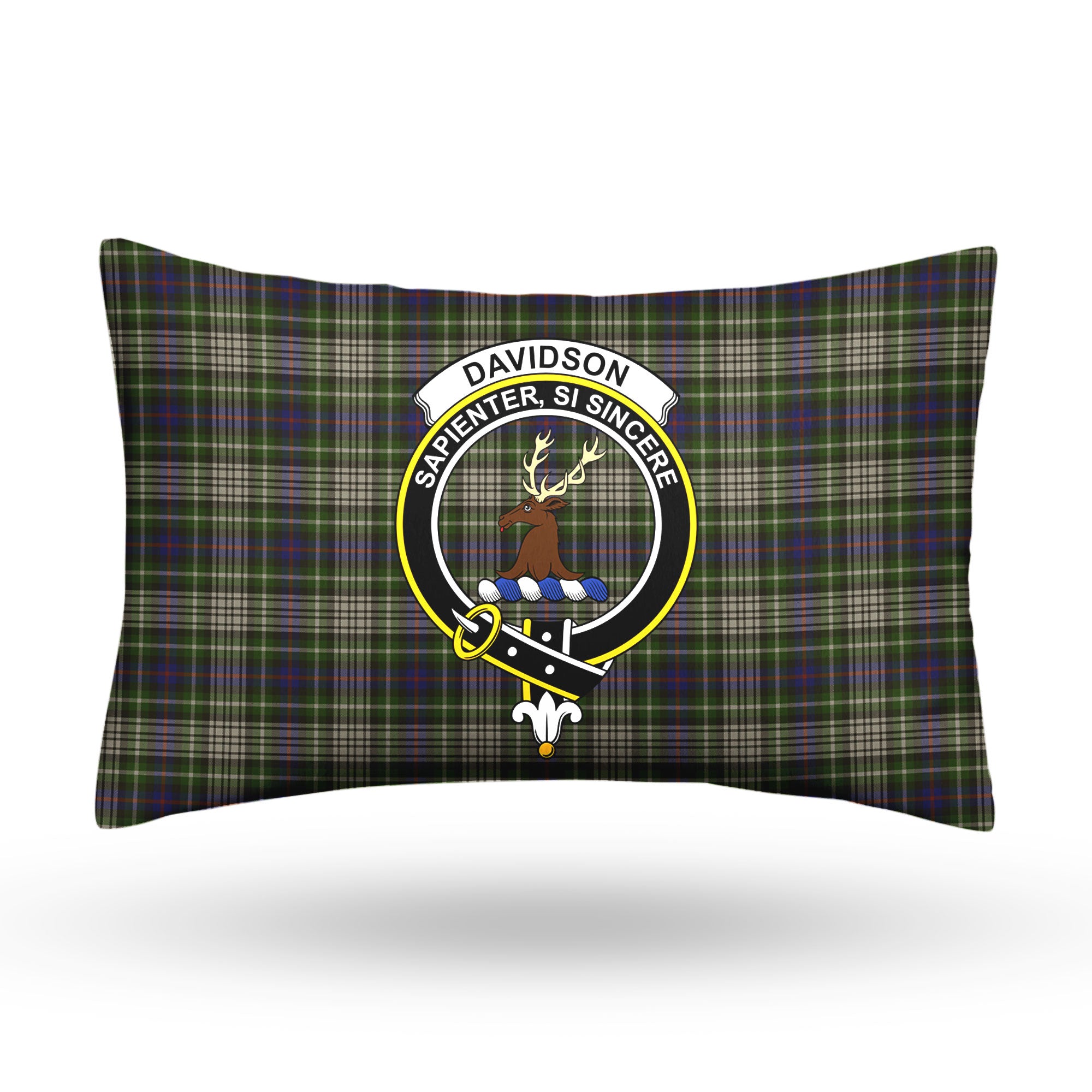 Davidson Tulloch Dress Tartan Crest Pillow Cover