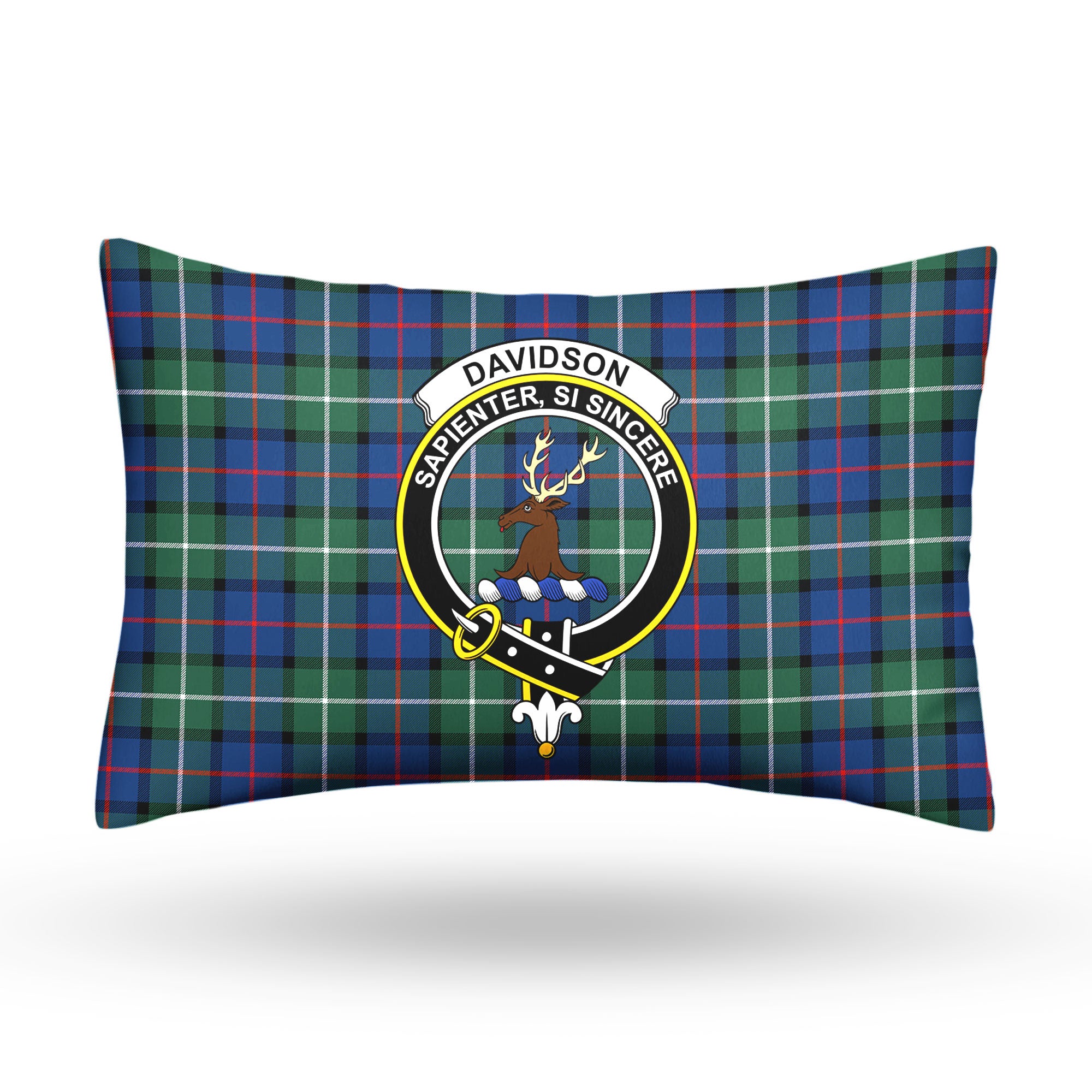 Davidson of Tulloch Tartan Crest Pillow Cover