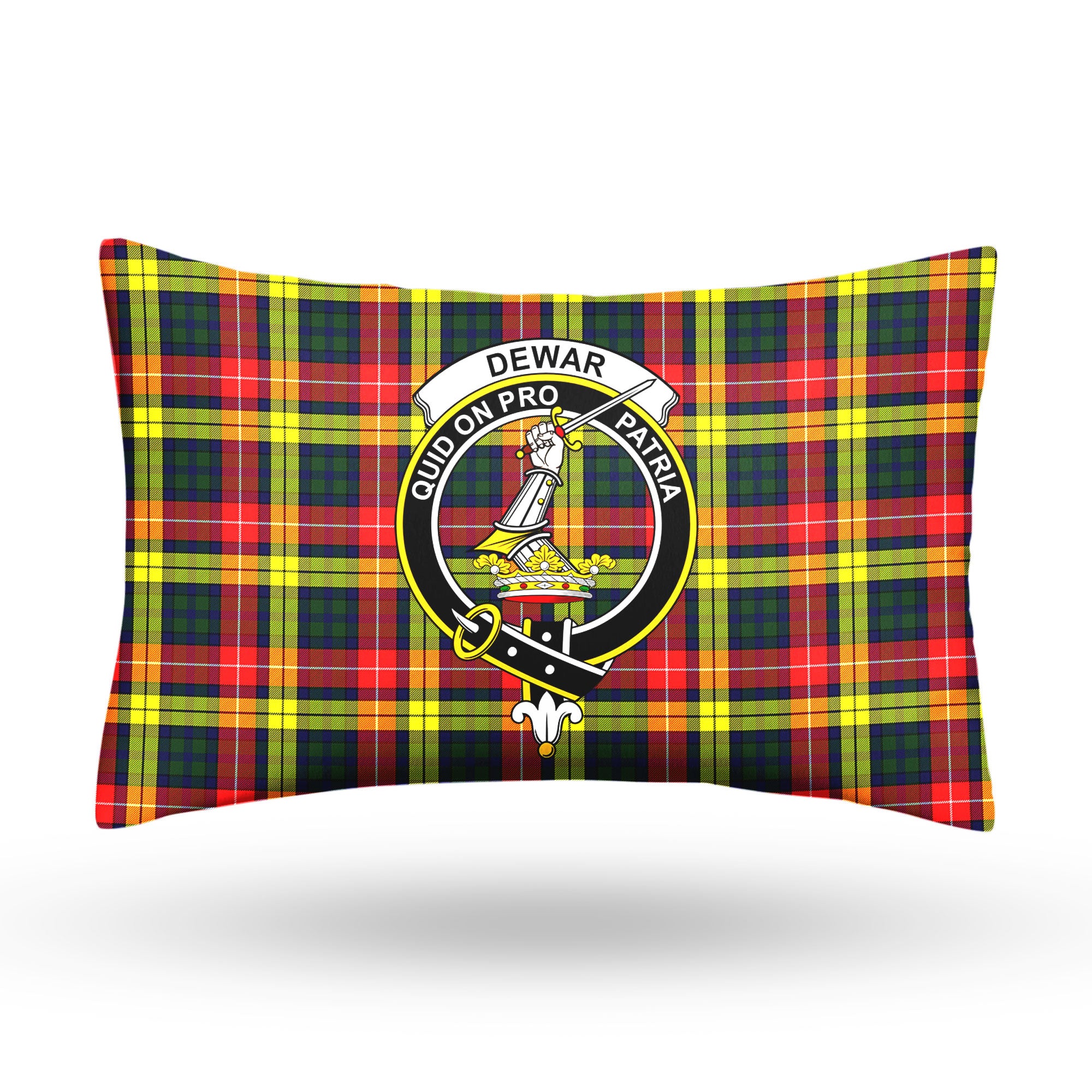 Dewar Tartan Crest Pillow Cover