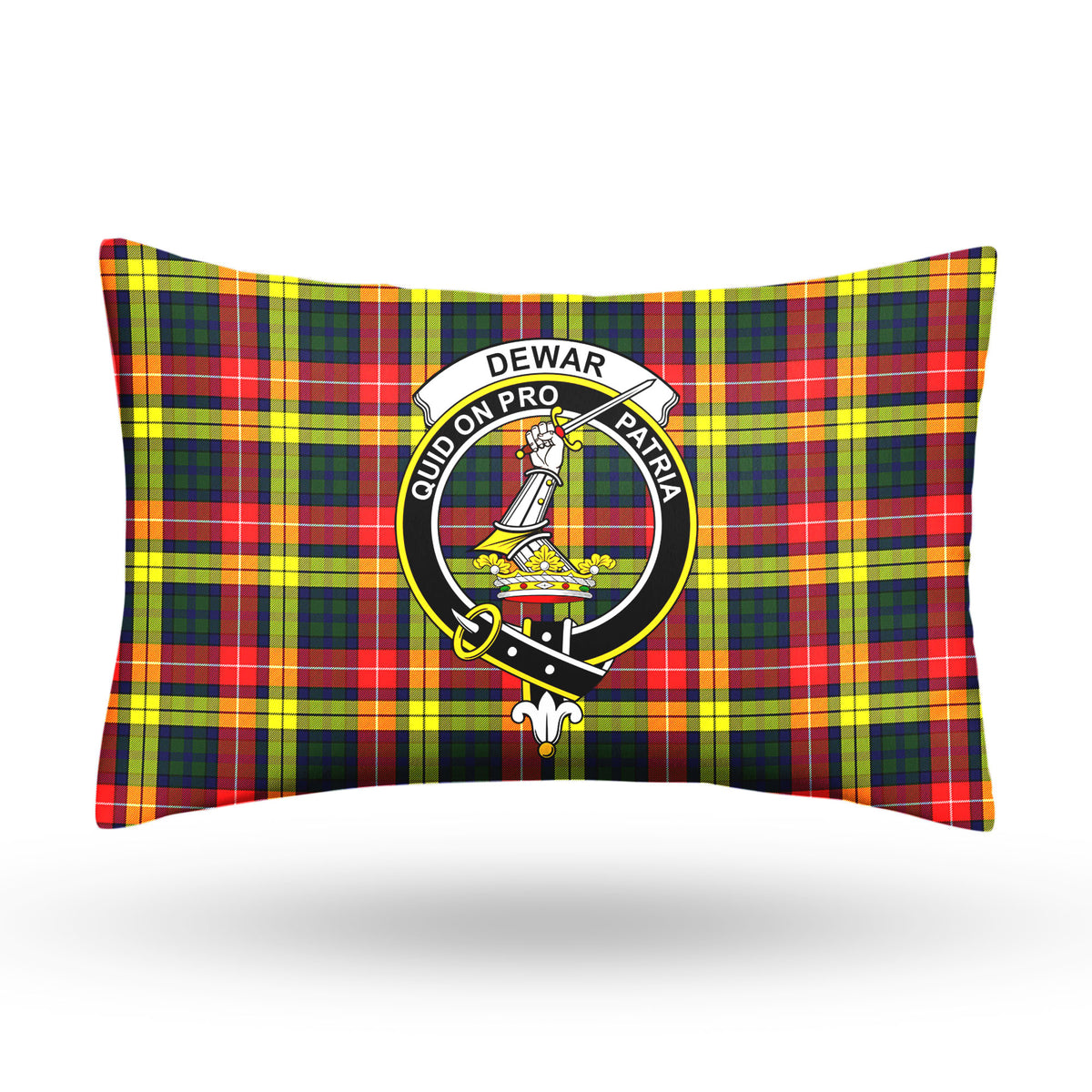 Dewar Tartan Crest Pillow Cover