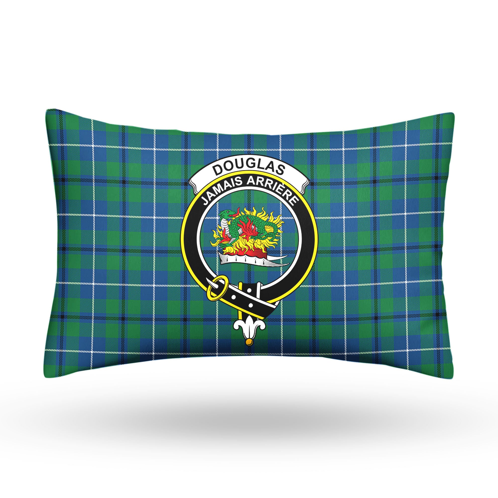 Douglas Ancient Tartan Crest Pillow Cover