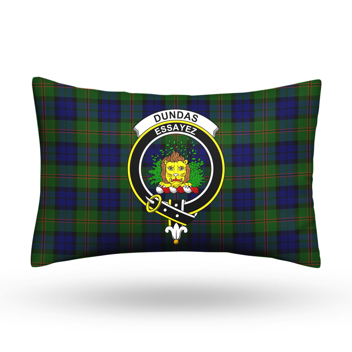 Dundas Modern Tartan Crest Pillow Cover