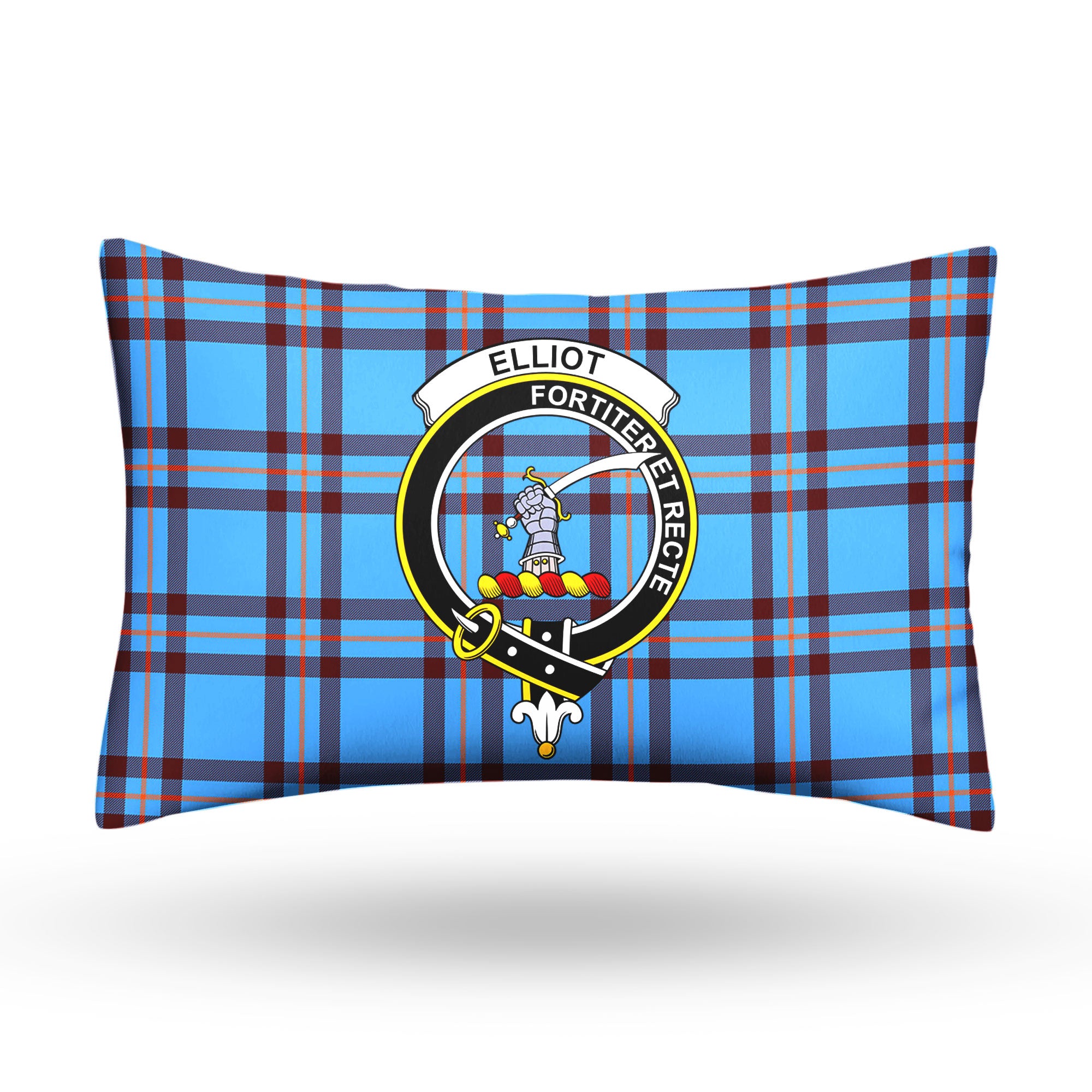 Elliot Ancient Tartan Crest Pillow Cover