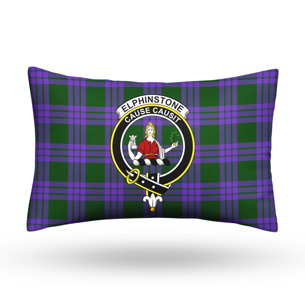 Elphinstone Tartan Crest Pillow Cover