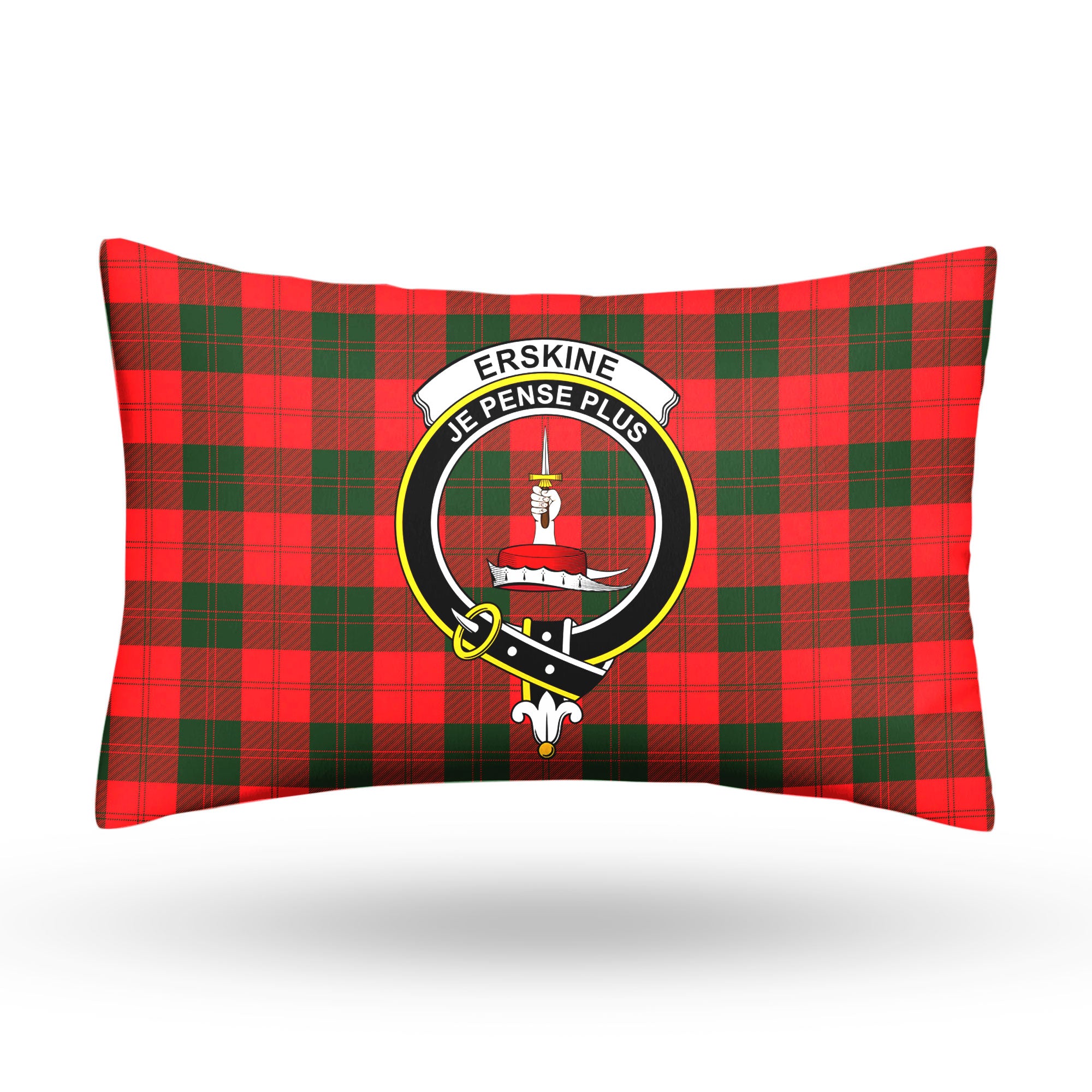 Erskine Modern Tartan Crest Pillow Cover