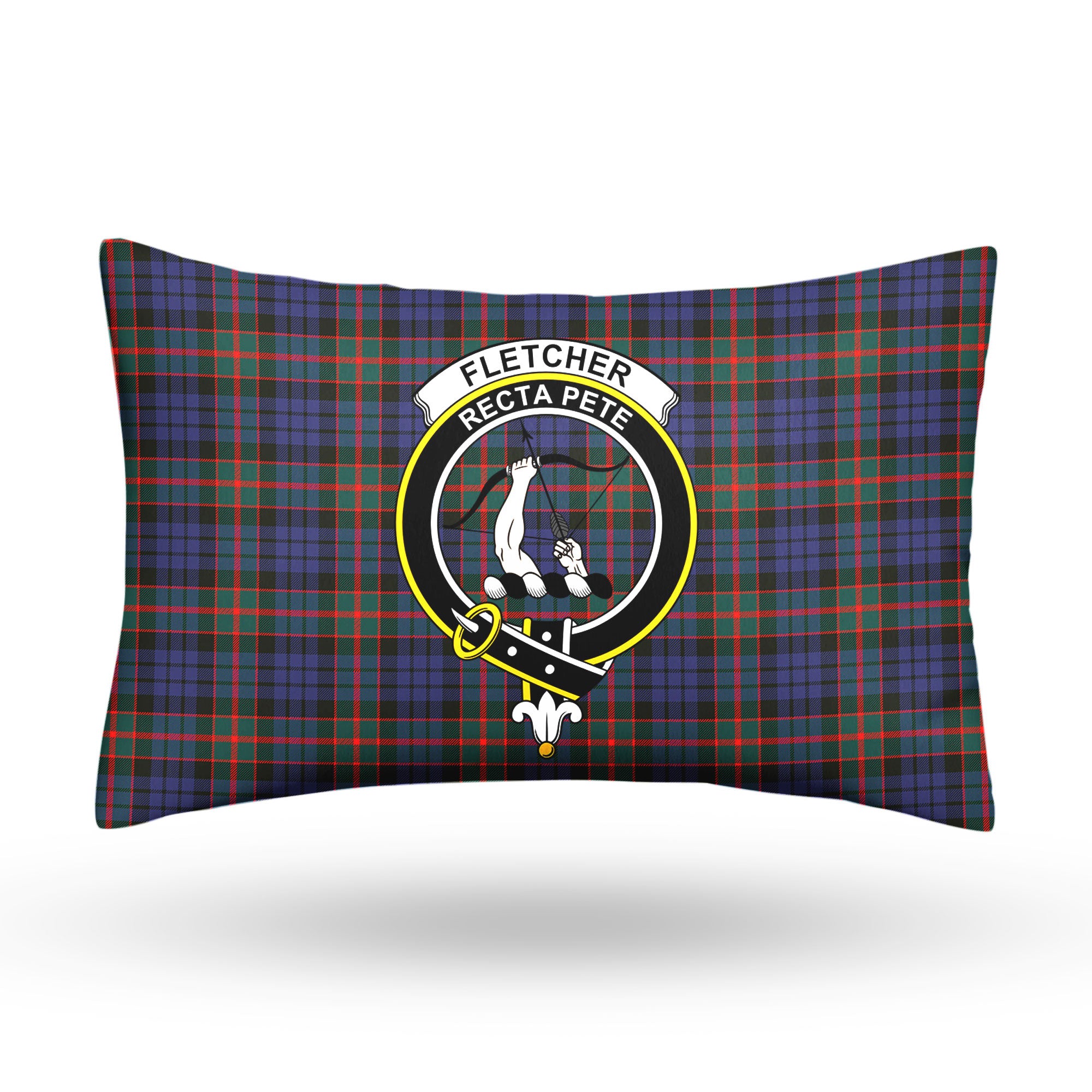 Fletcher of Dunans Tartan Crest Pillow Cover