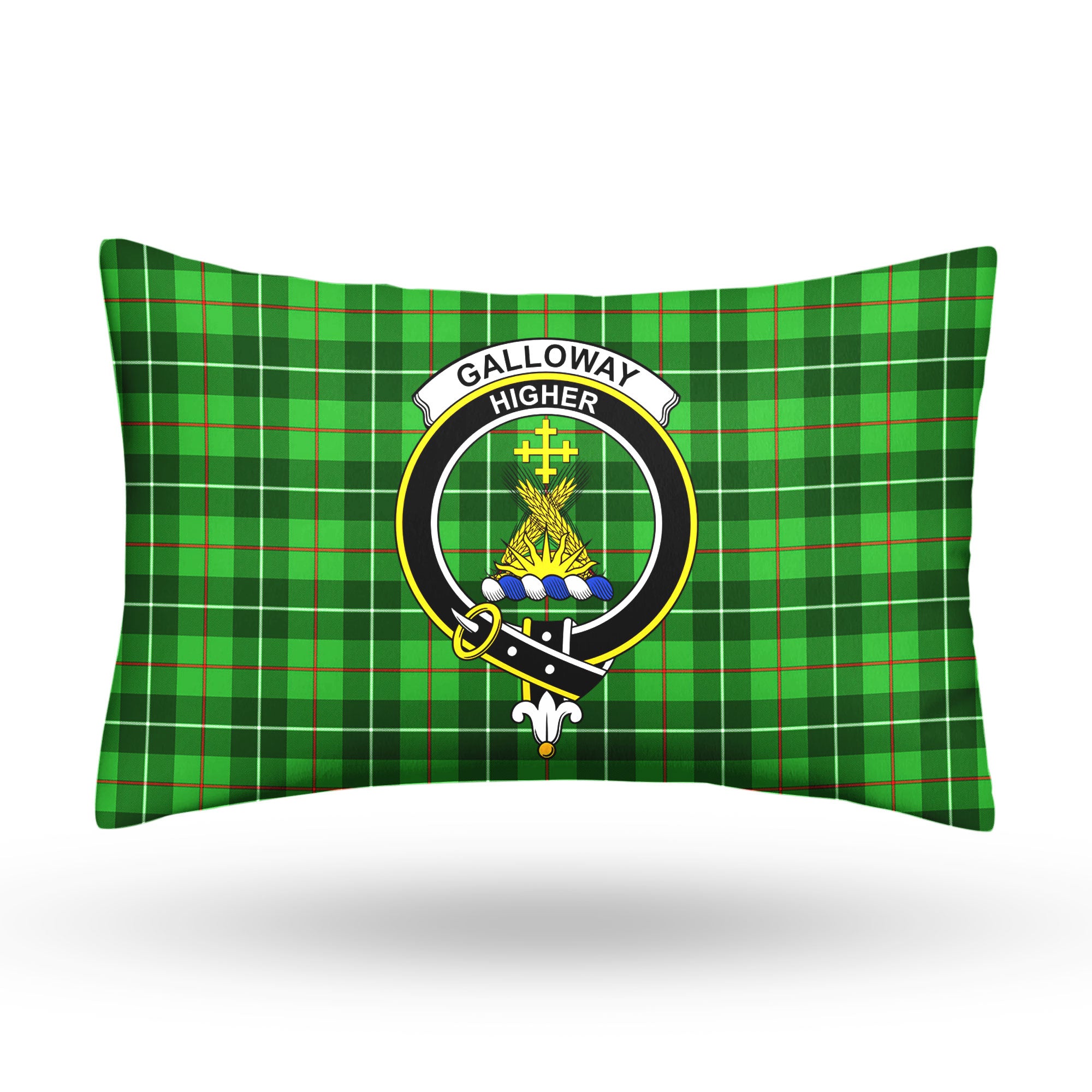 Galloway District Tartan Crest Pillow Cover