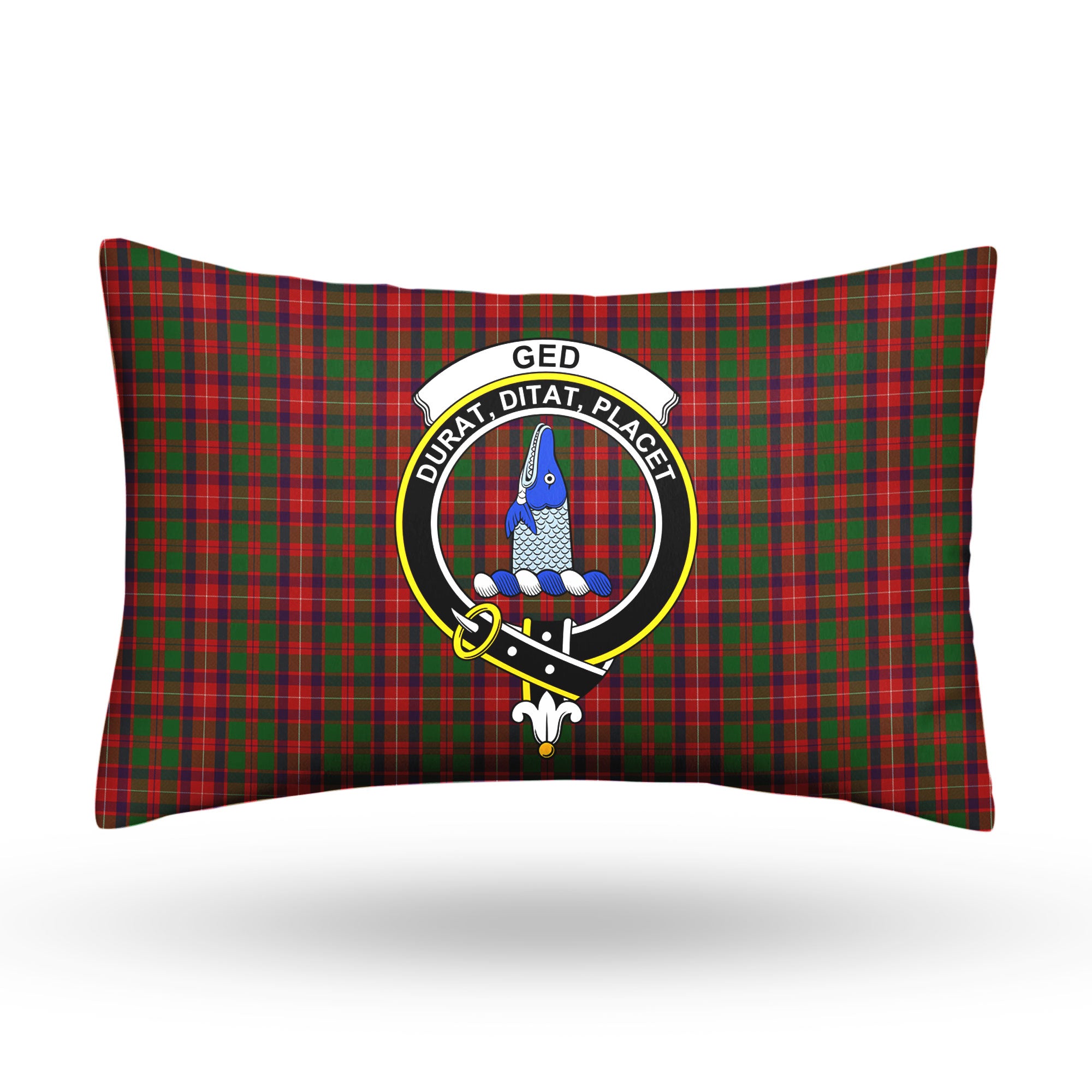 Ged Tartan Crest Pillow Cover