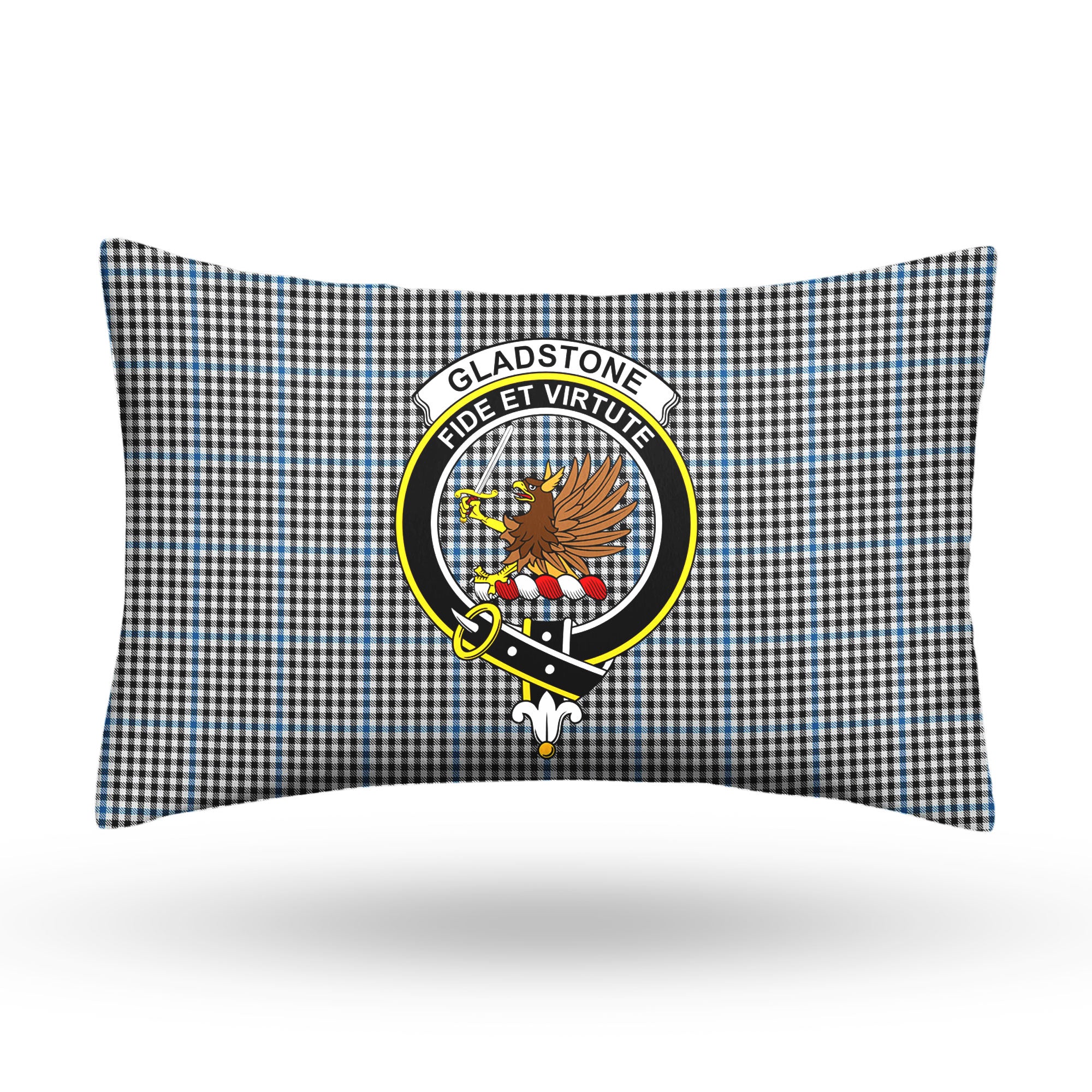 Gladstone Tartan Crest Pillow Cover