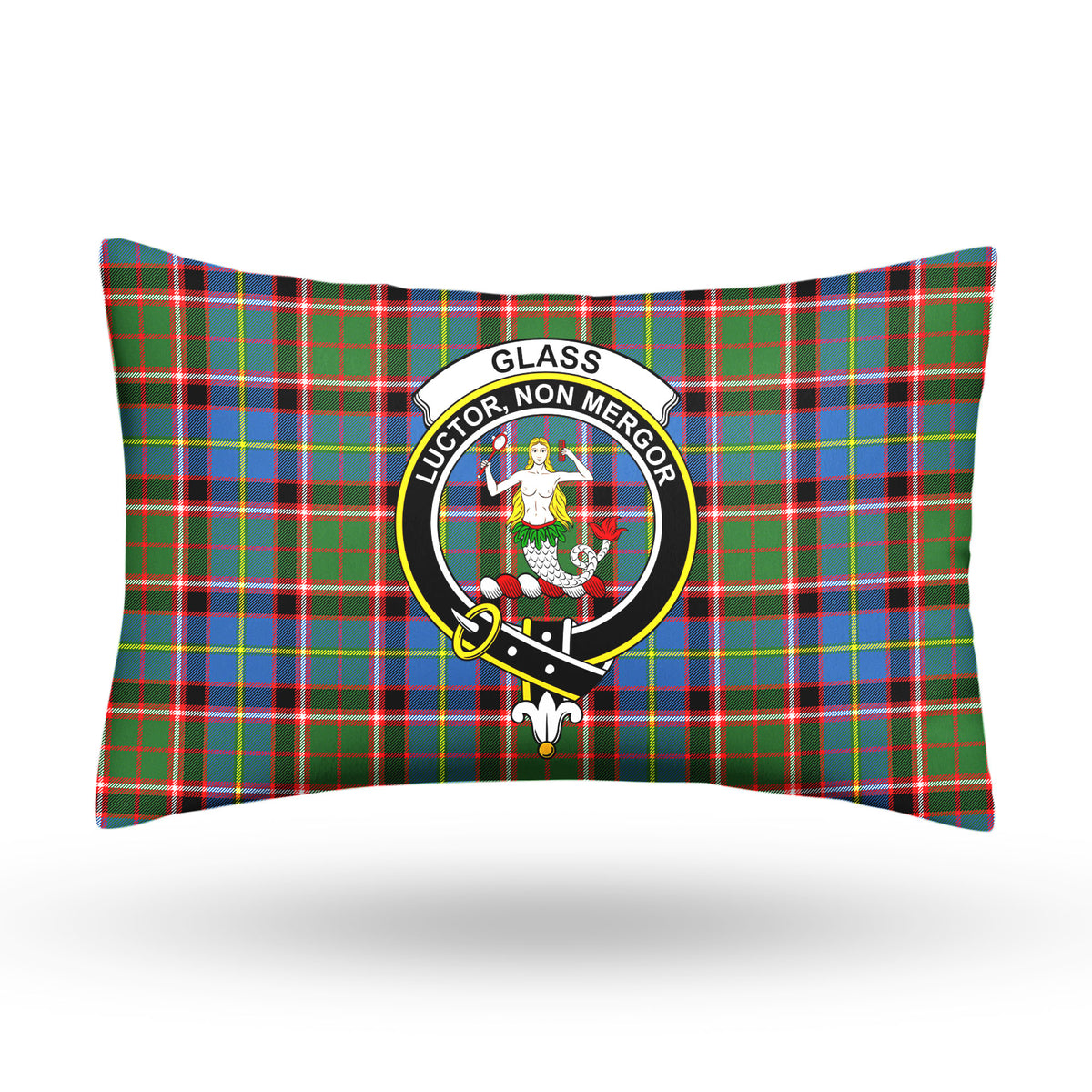 Glass Tartan Crest Pillow Cover