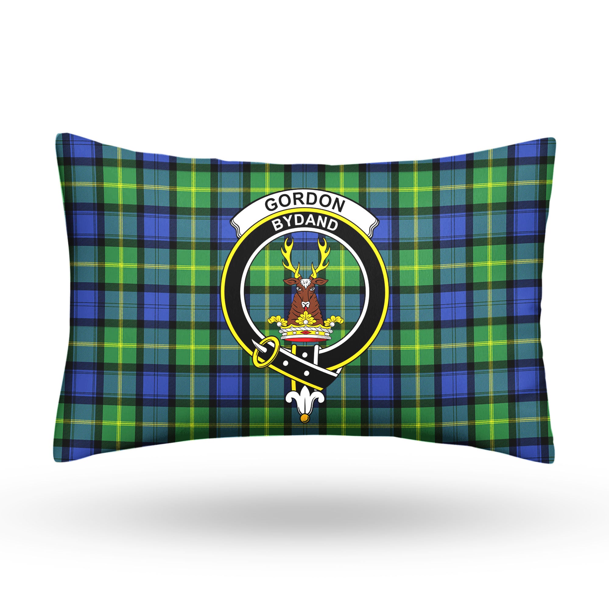 Gordon Old Ancient Tartan Crest Pillow Cover