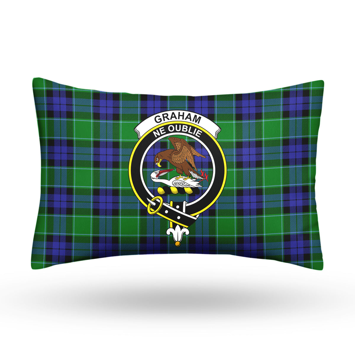 Graham of Menteith Modern Tartan Crest Pillow Cover