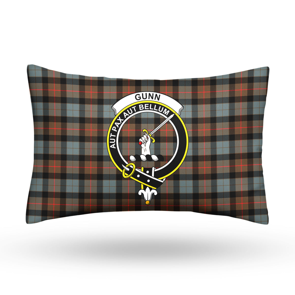 Gunn Weathered Tartan Crest Pillow Cover