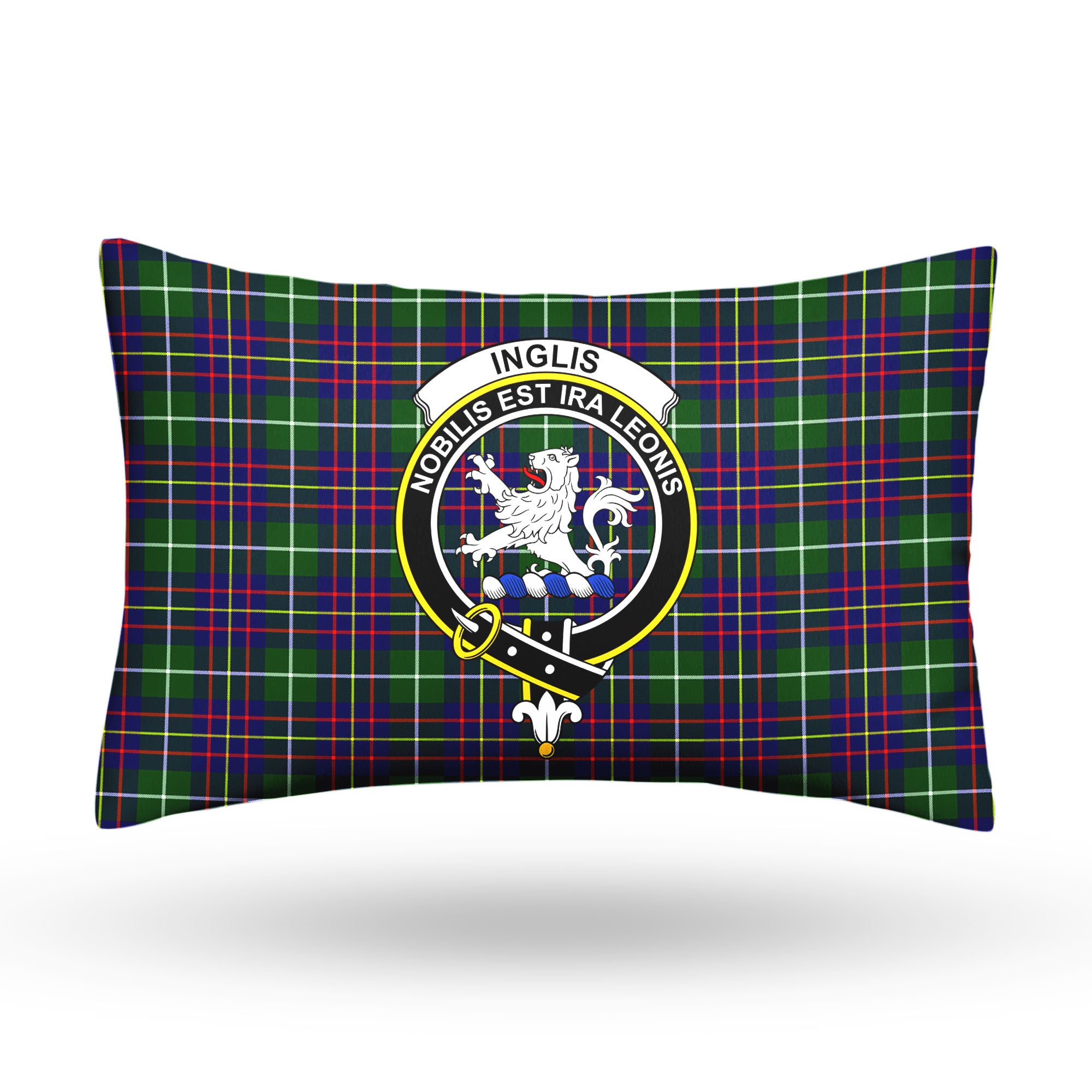 Inglis Modern Tartan Crest Pillow Cover