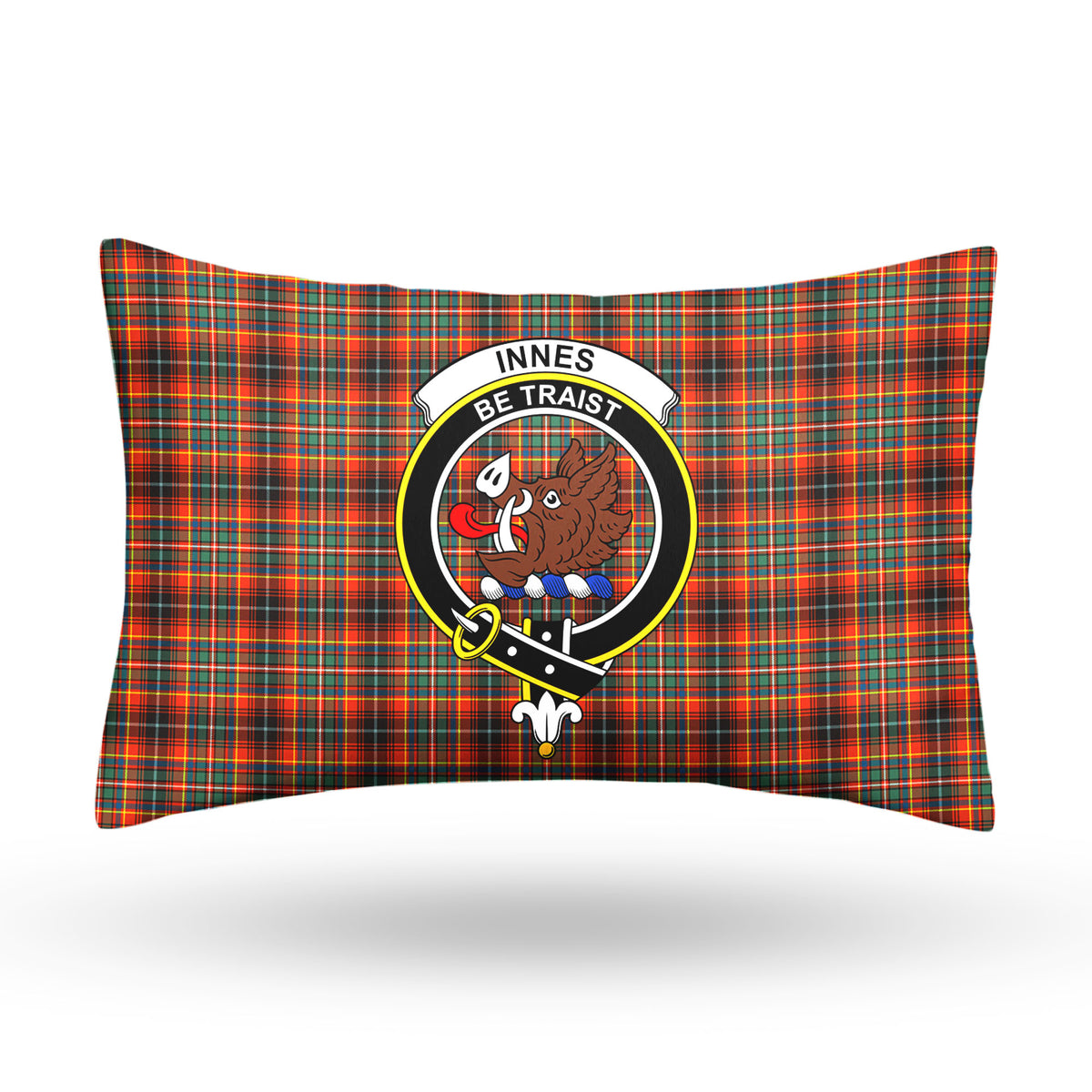 Innes Ancient Tartan Crest Pillow Cover