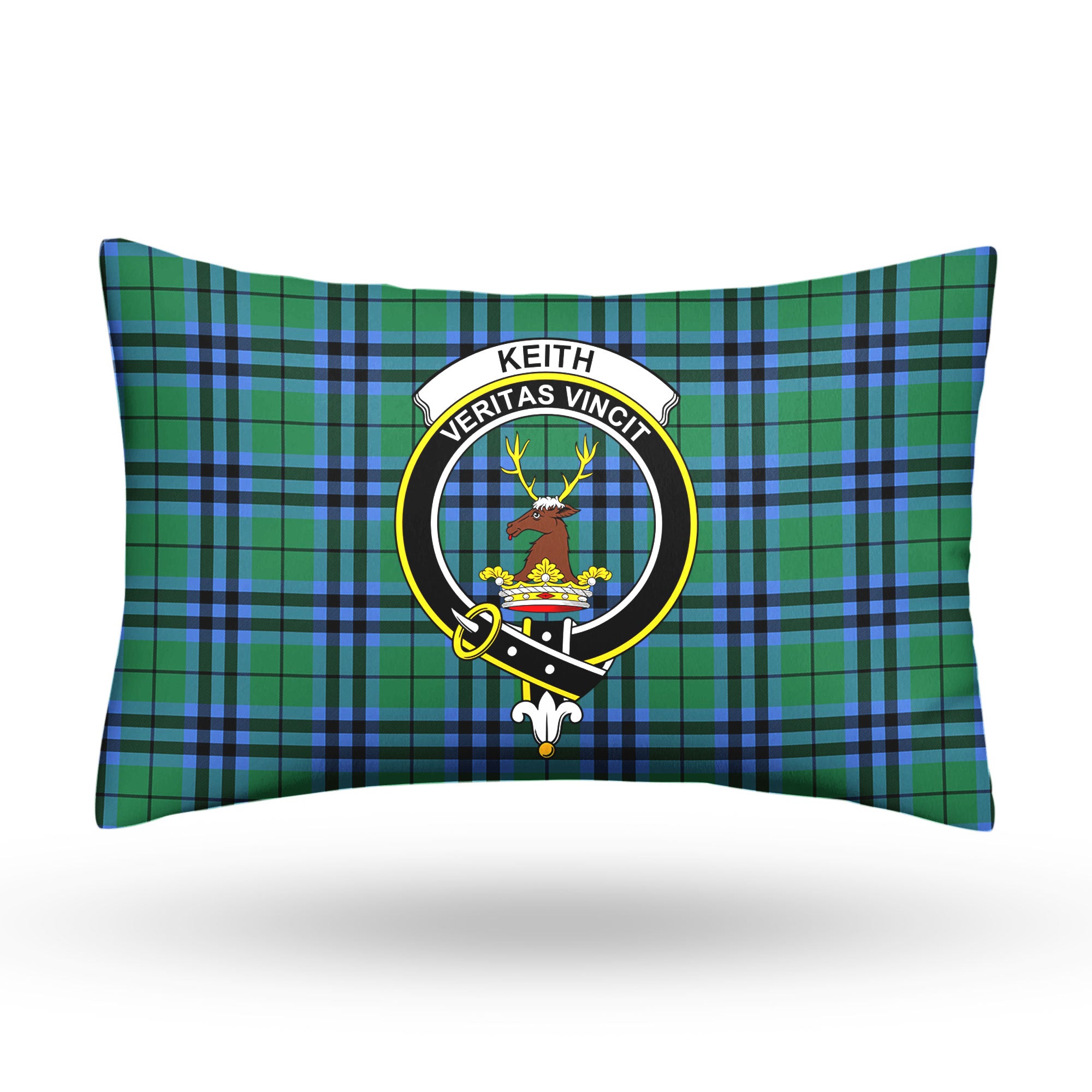 Keith Ancient Tartan Crest Pillow Cover