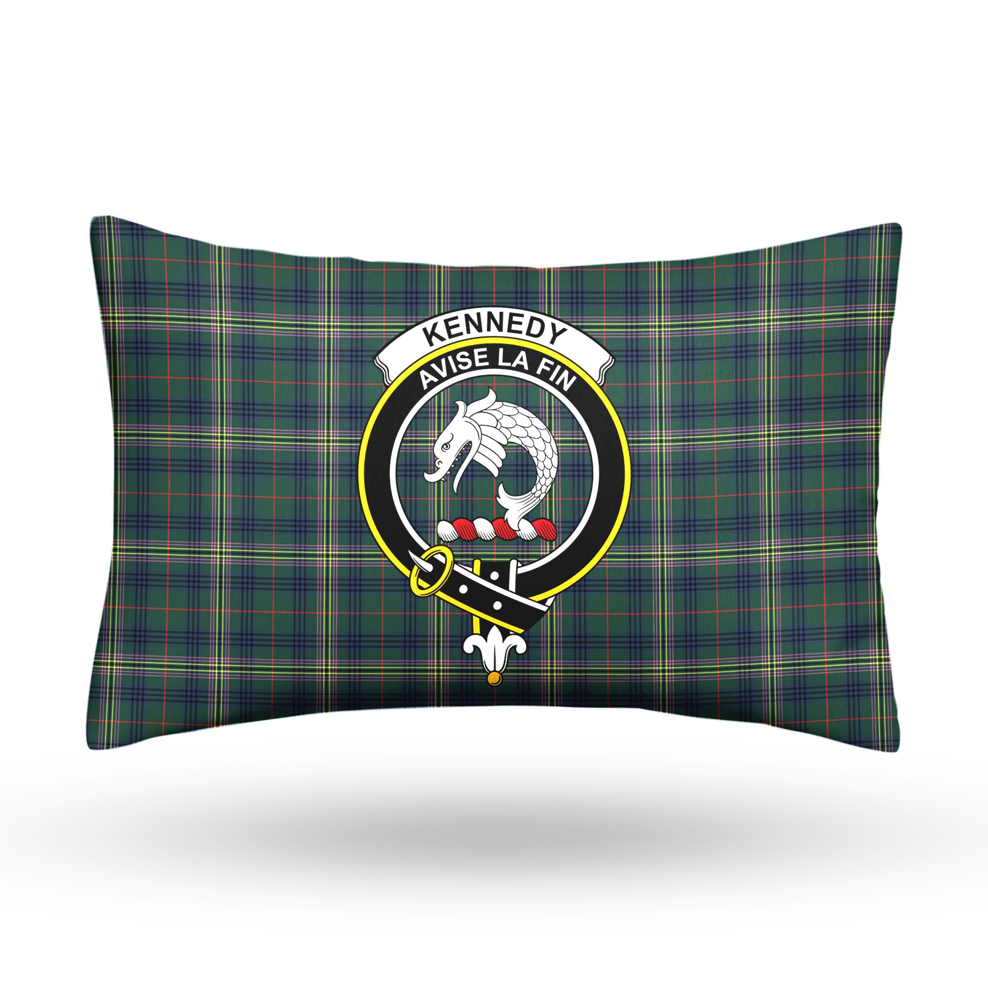 Kennedy Modern Tartan Crest Pillow Cover