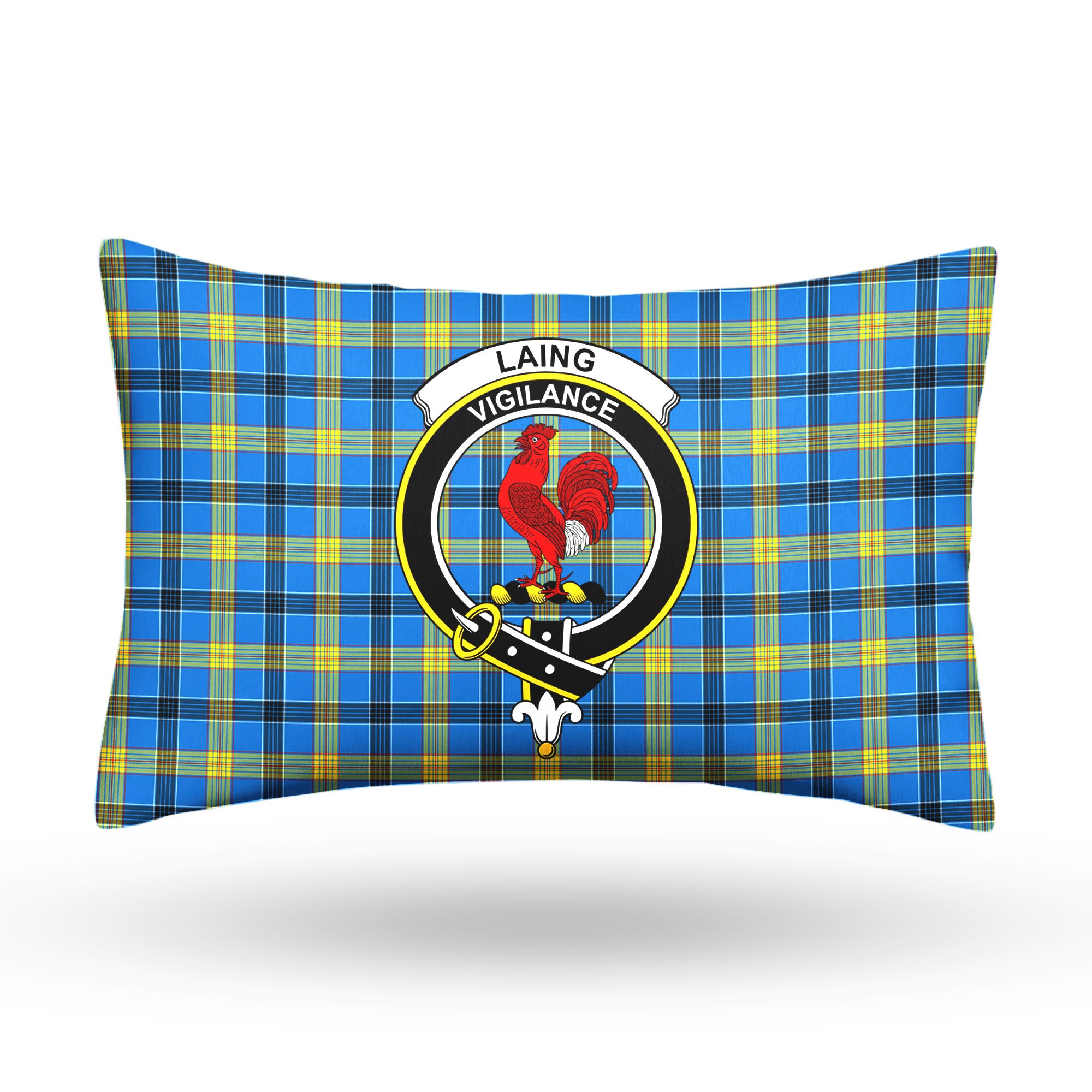 Laing Tartan Crest Pillow Cover