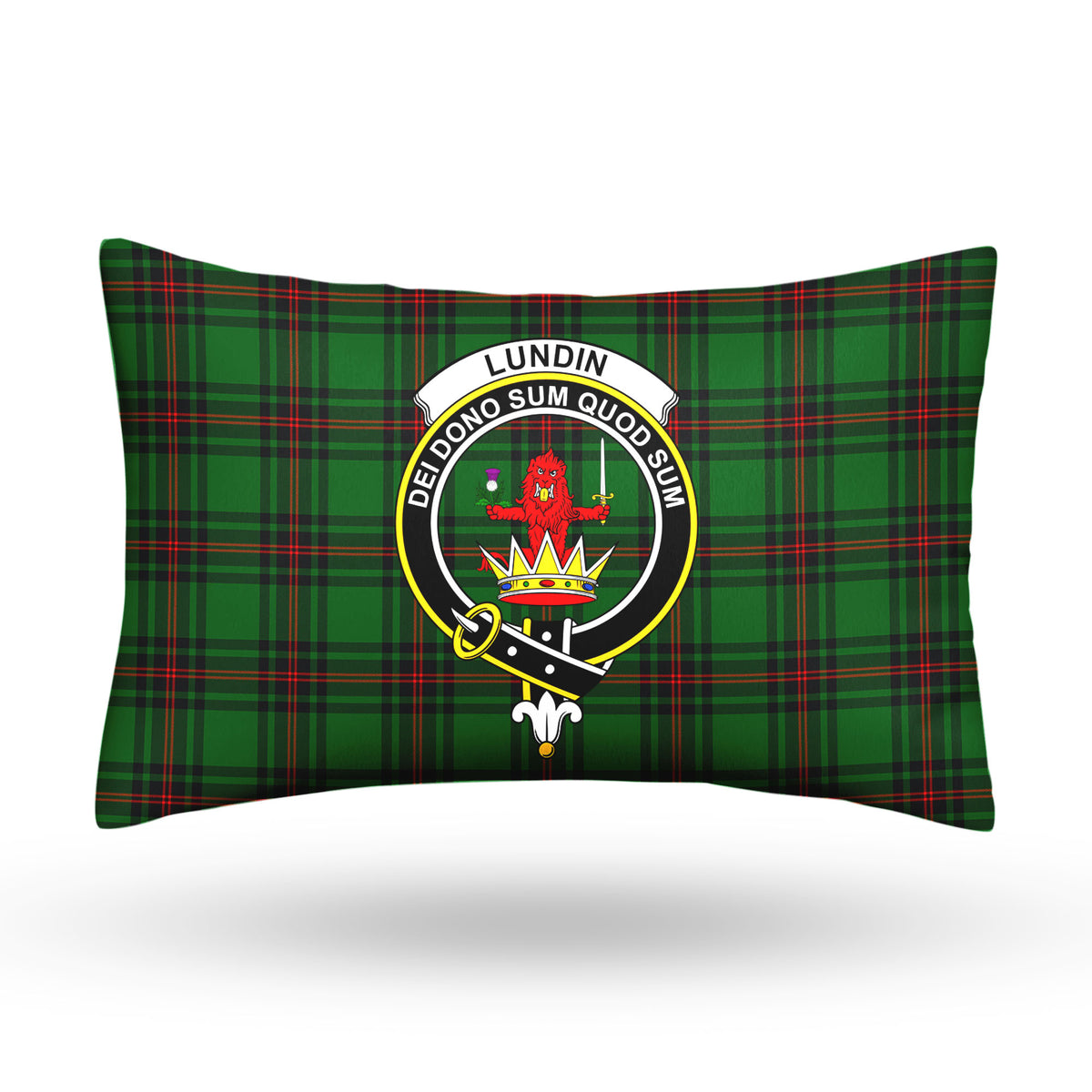 Lundin Tartan Crest Pillow Cover