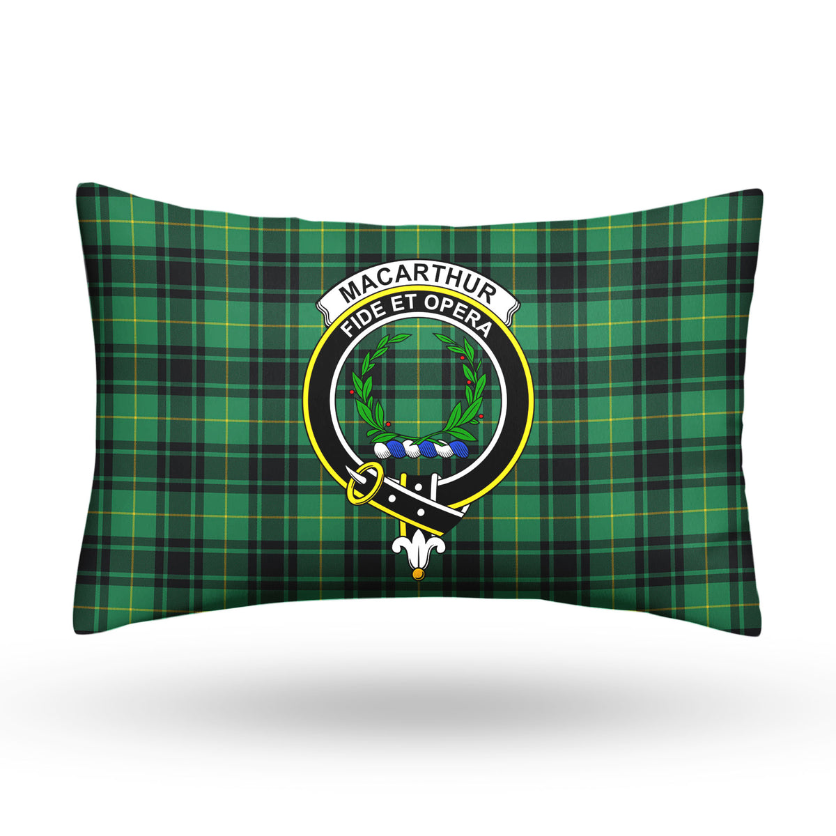 MacArthur Ancient Tartan Crest Pillow Cover