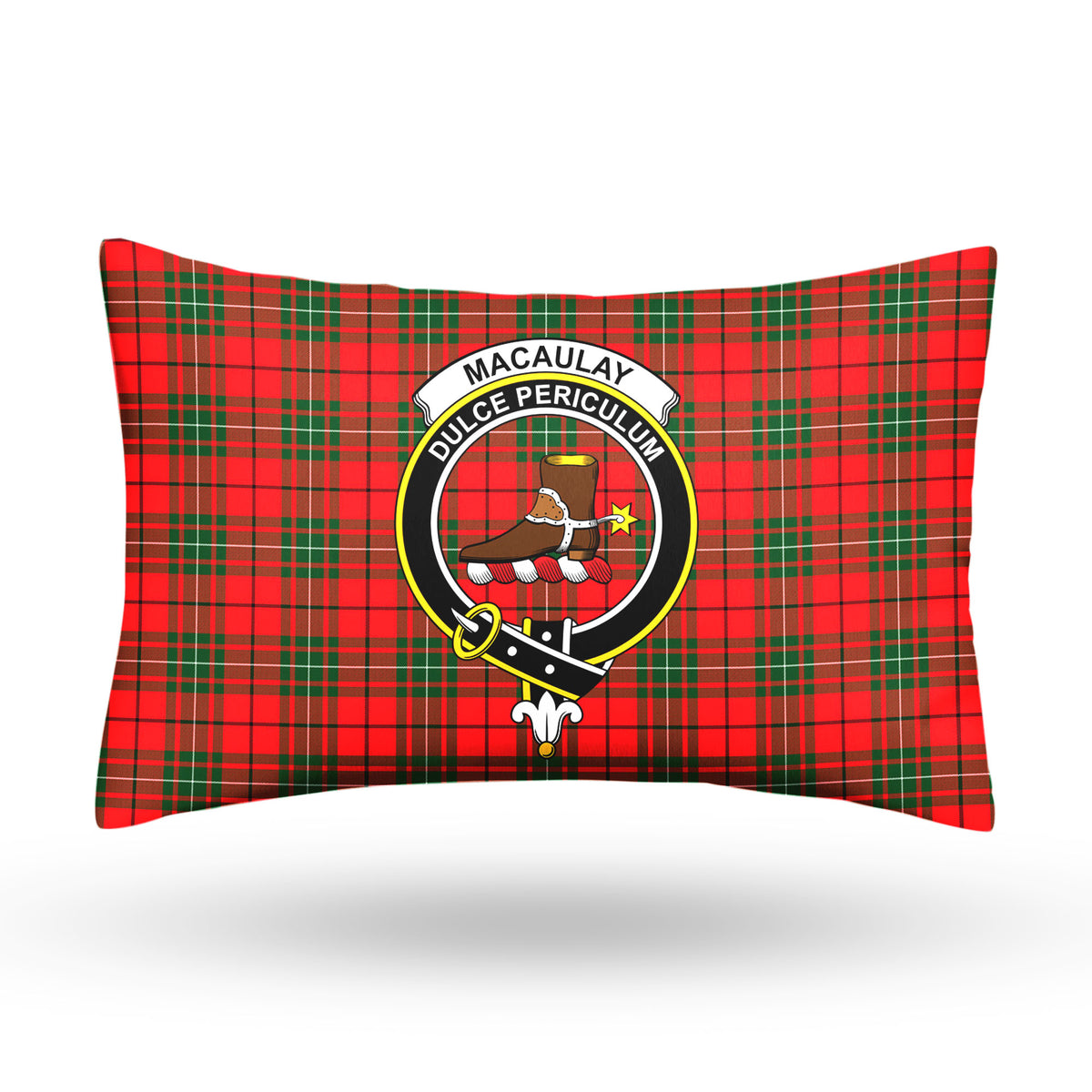 MacAulay Modern Tartan Crest Pillow Cover