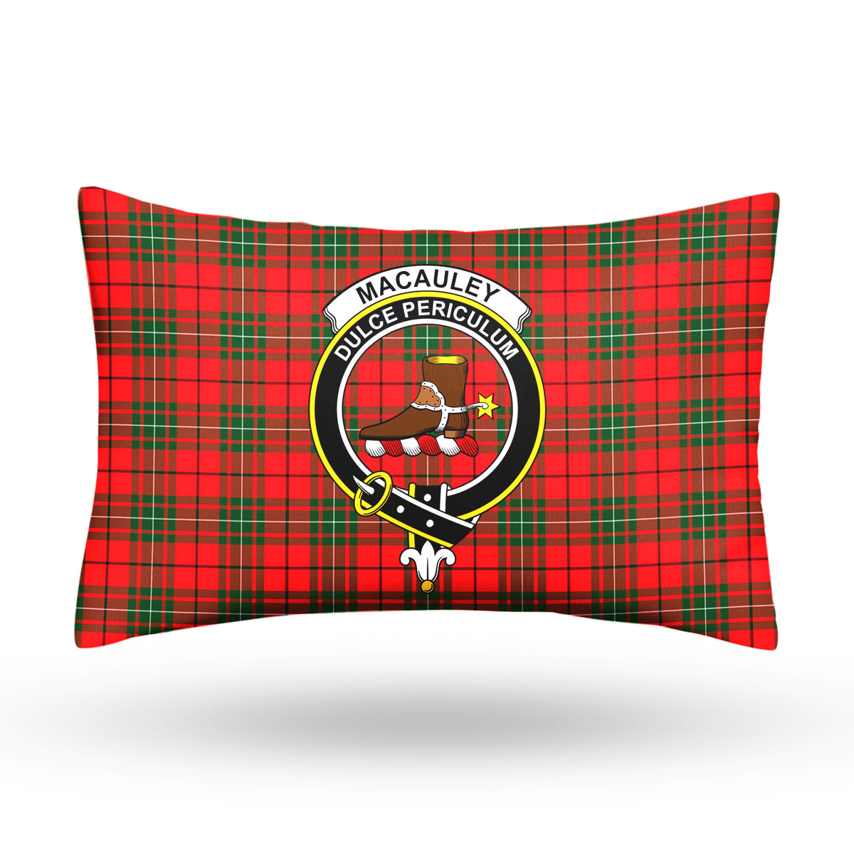 MacAuley Modern Tartan Crest Pillow Cover