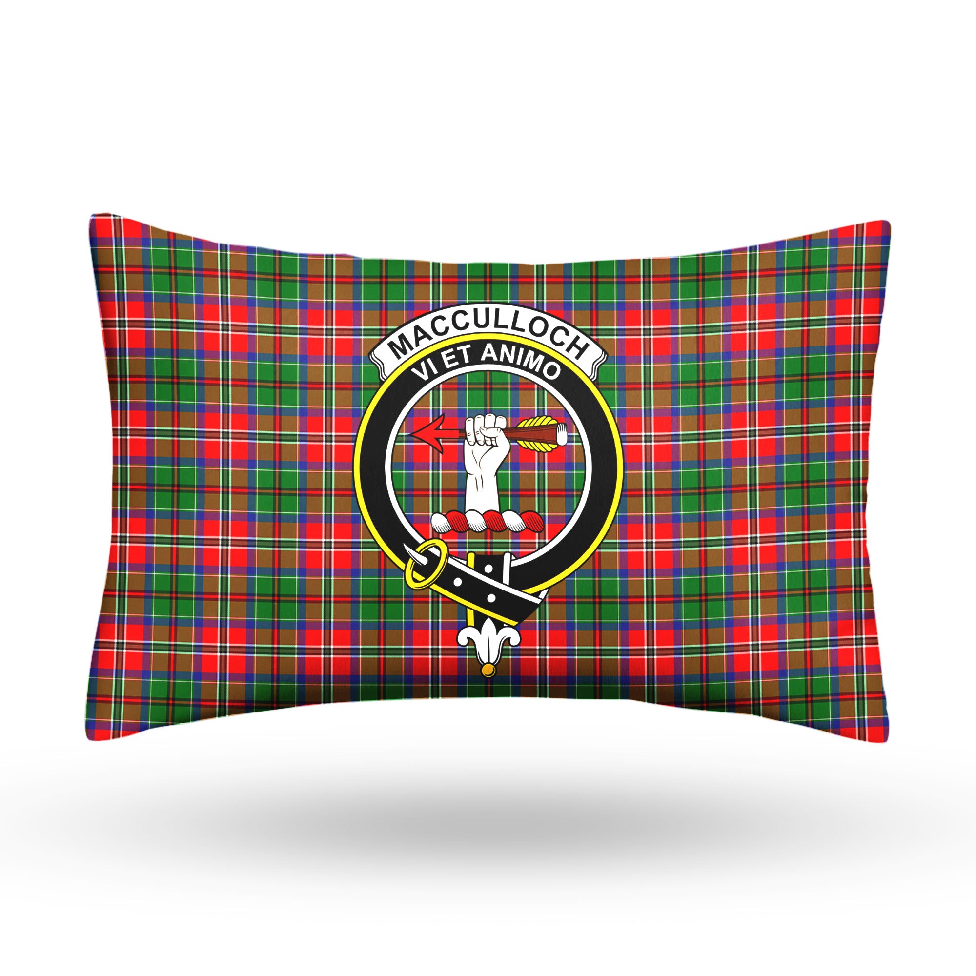 MacCulloch (McCulloch) Tartan Crest Pillow Cover