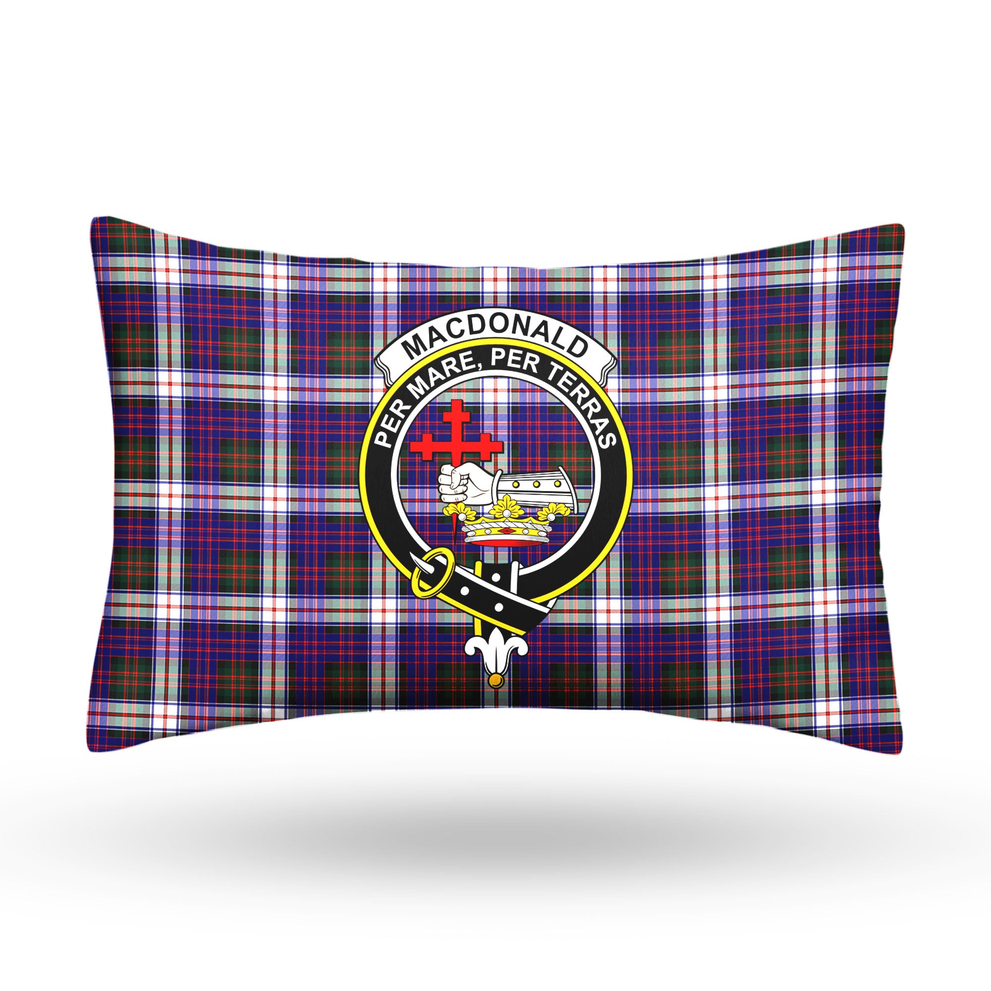 MacDonald Dress Modern Tartan Crest Pillow Cover