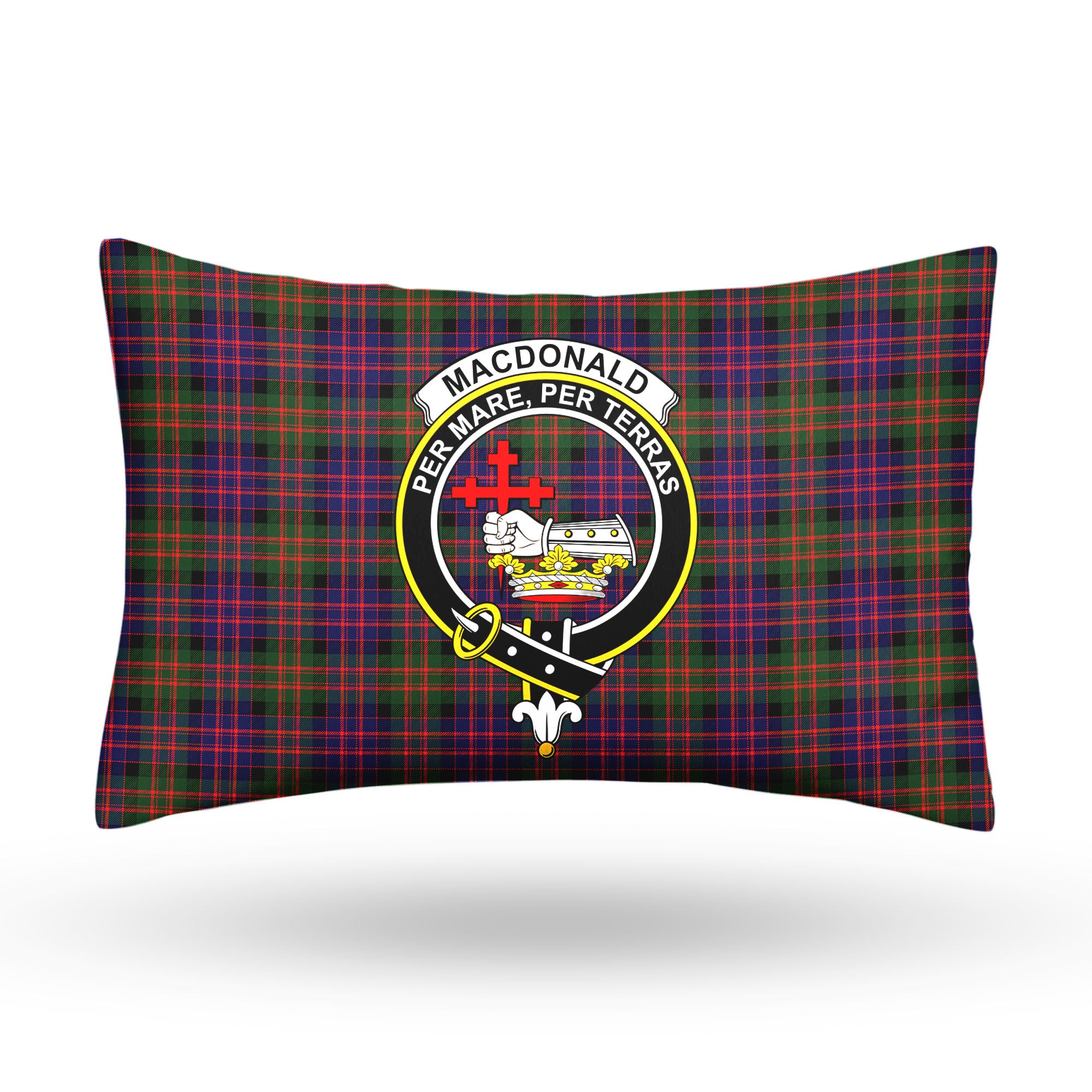 MacDonald Modern Tartan Crest Pillow Cover