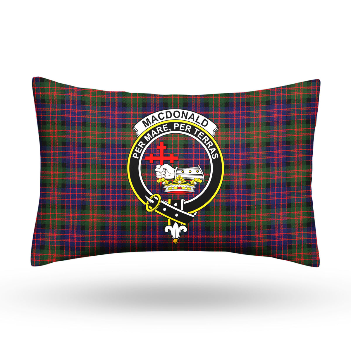 MacDonald Modern Tartan Crest Pillow Cover