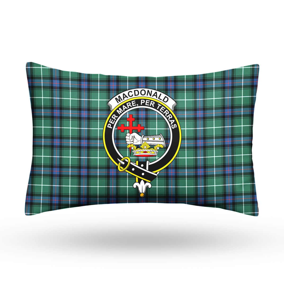 MacDonald of the Isles Hunting Ancient Tartan Crest Pillow Cover