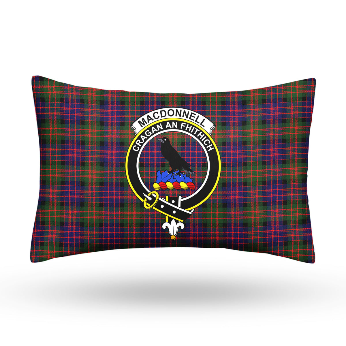 MacDonnell of Glengarry Modern Tartan Crest Pillow Cover