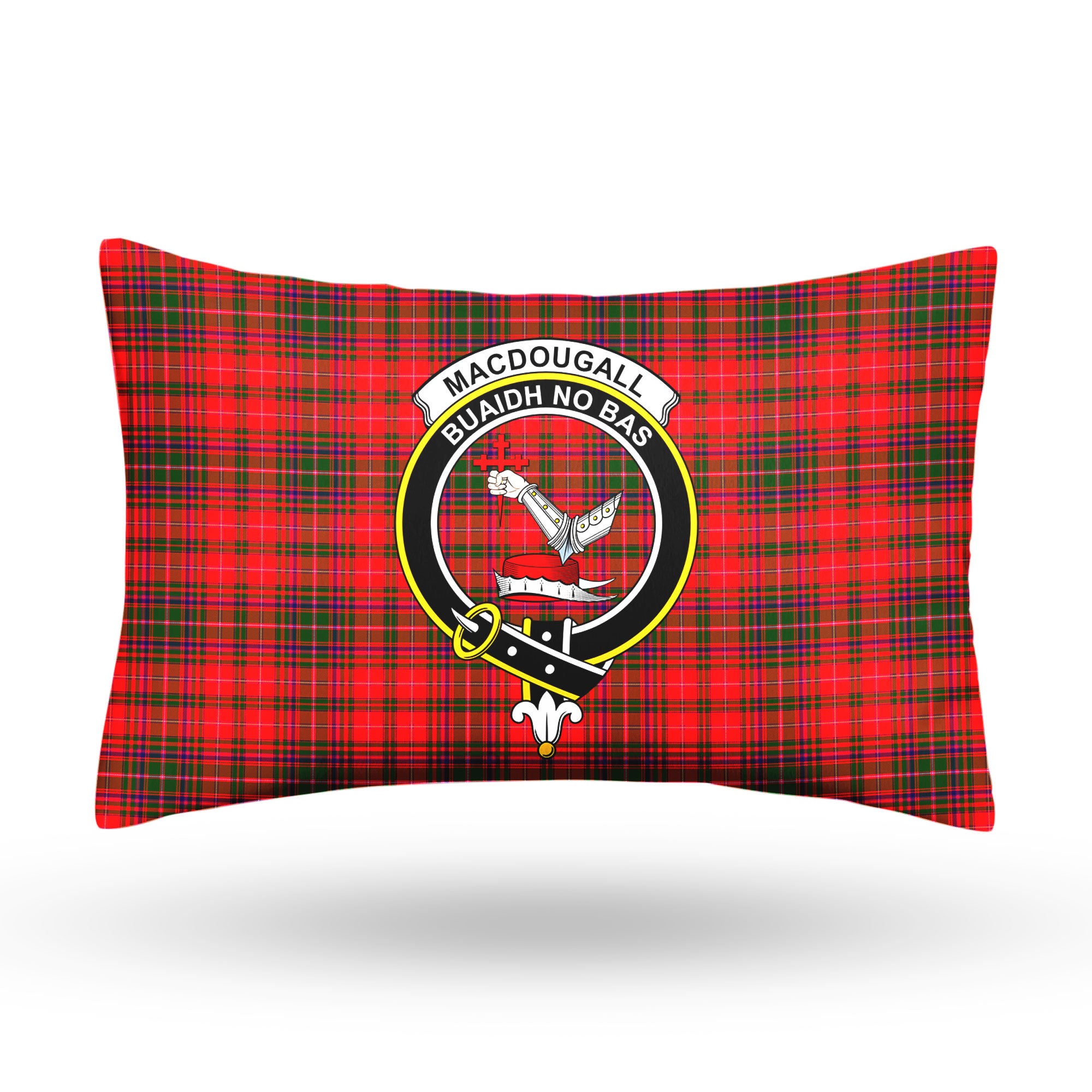 MacDougall Modern Tartan Crest Pillow Cover