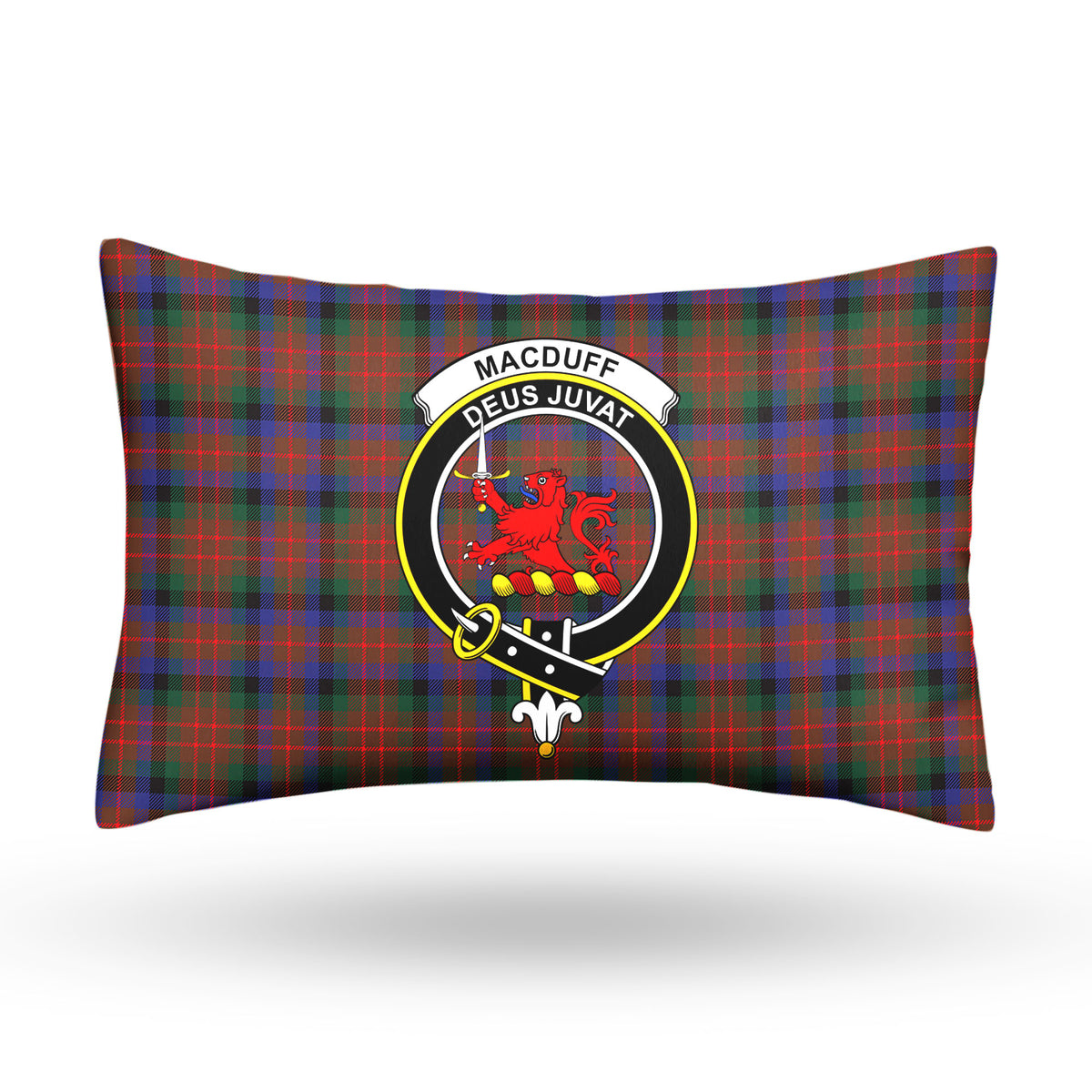 MacDuff Hunting Modern Tartan Crest Pillow Cover