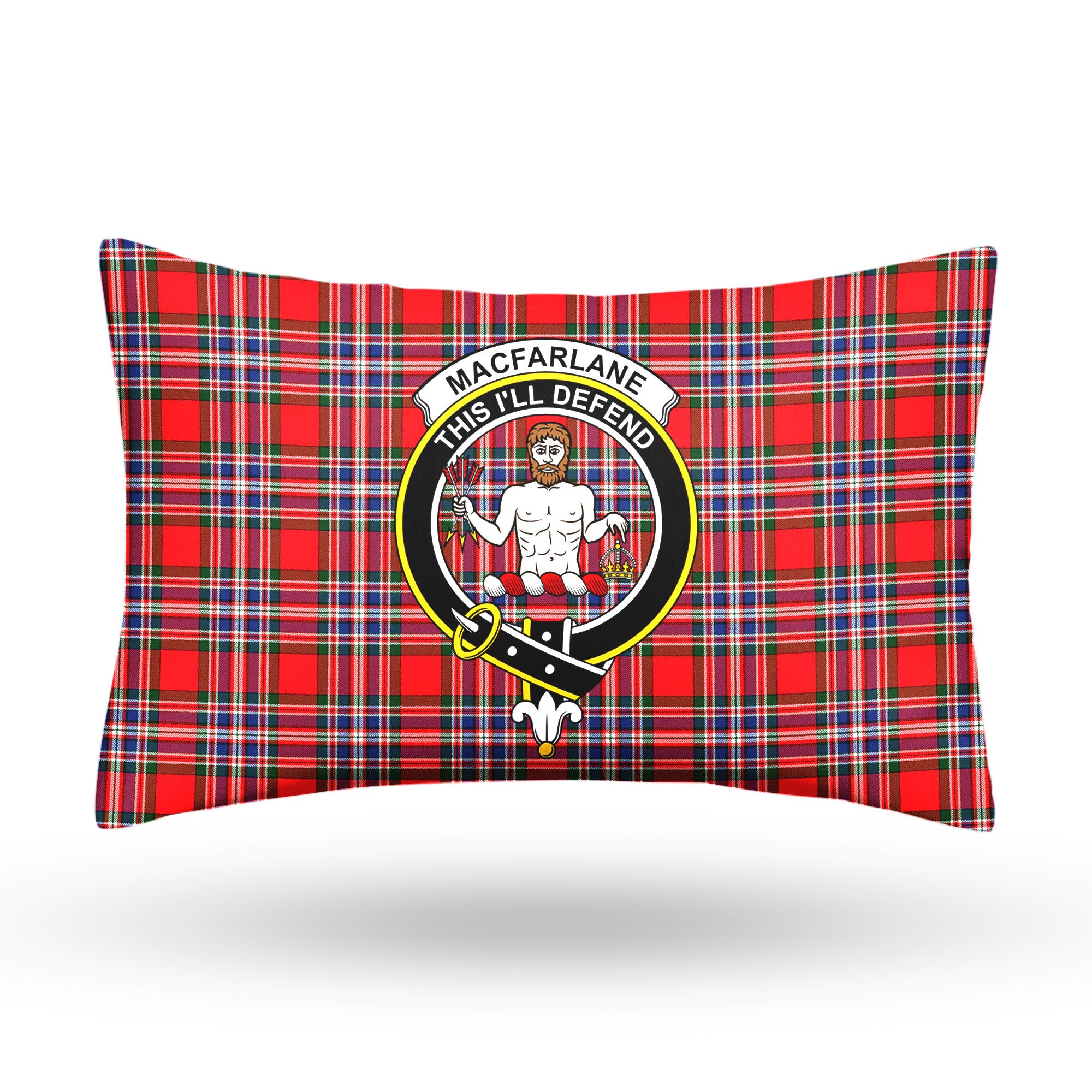 MacFarlane Modern Tartan Crest Pillow Cover