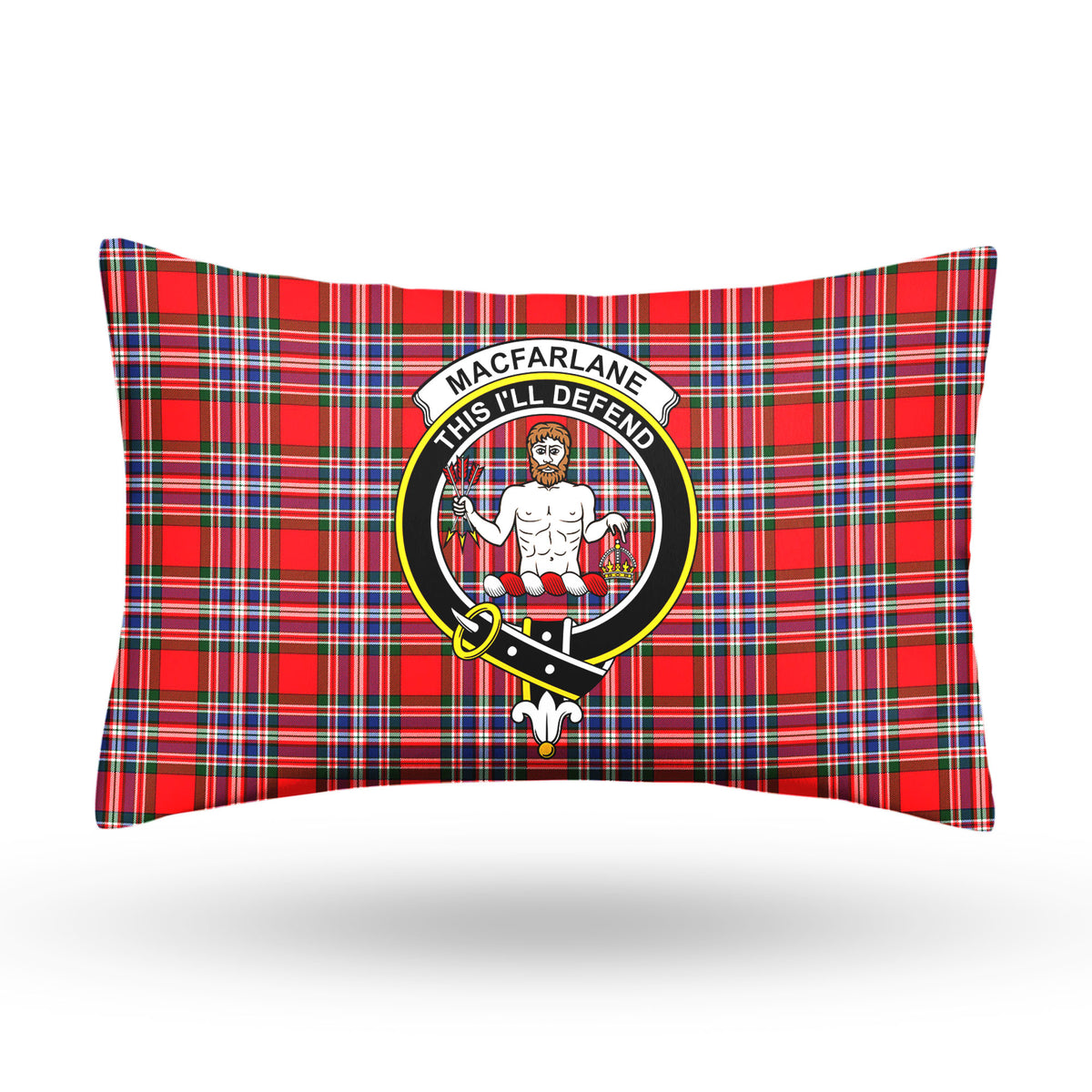 MacFarlane Modern Tartan Crest Pillow Cover