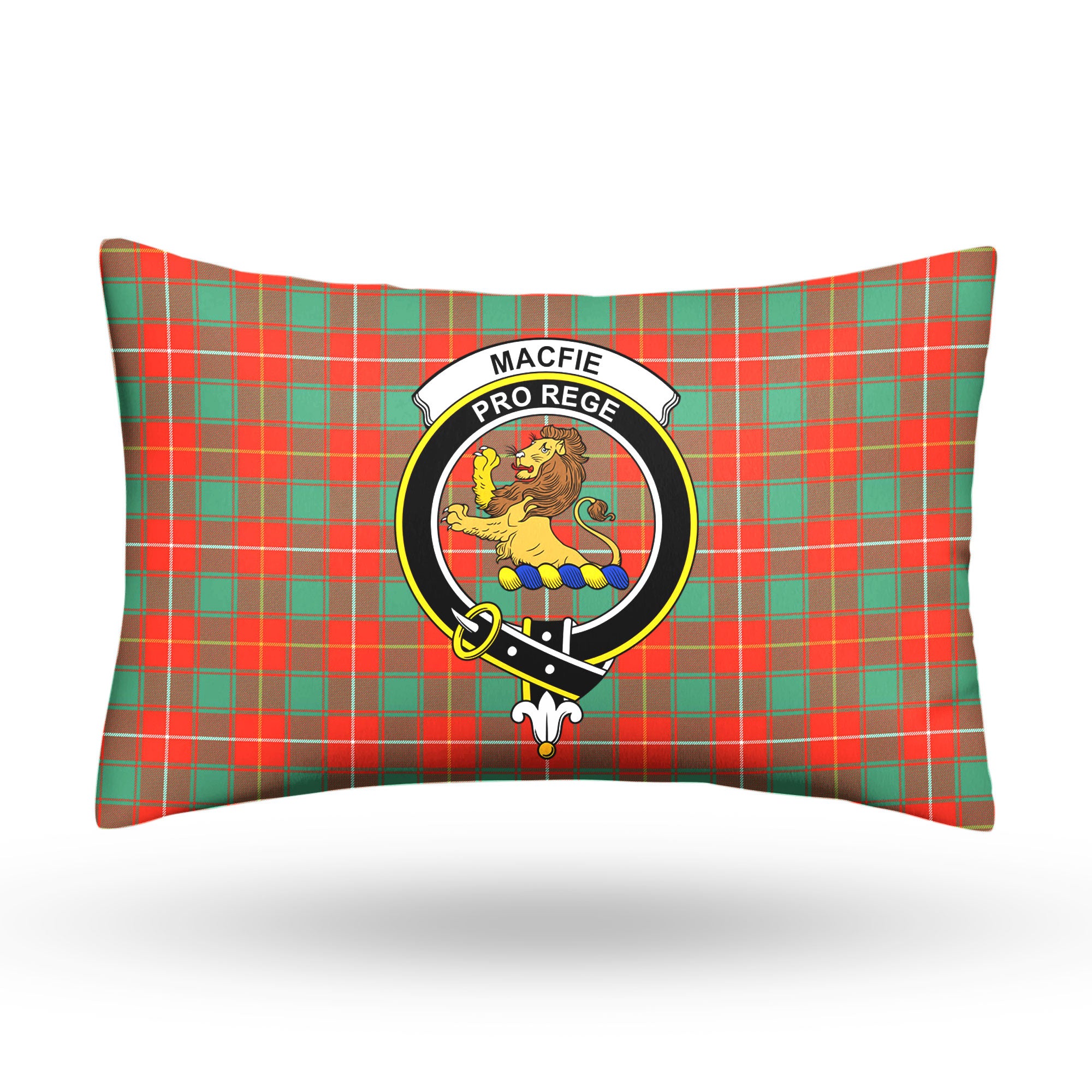 MacFie Ancient Tartan Crest Pillow Cover