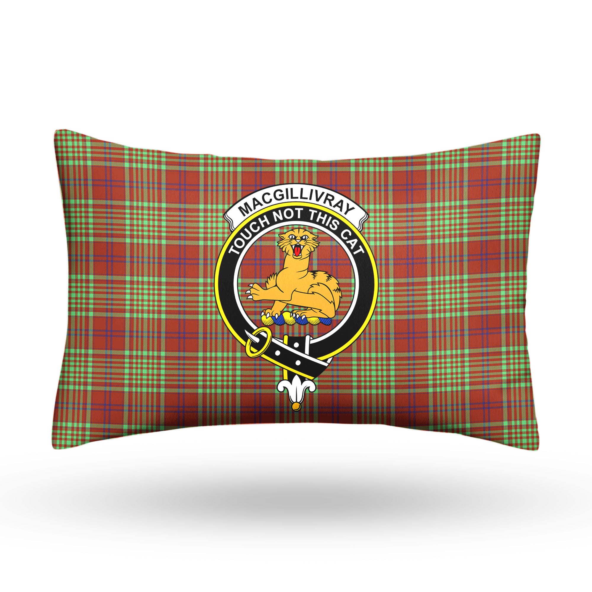 MacGillivray Hunting Ancient Tartan Crest Pillow Cover