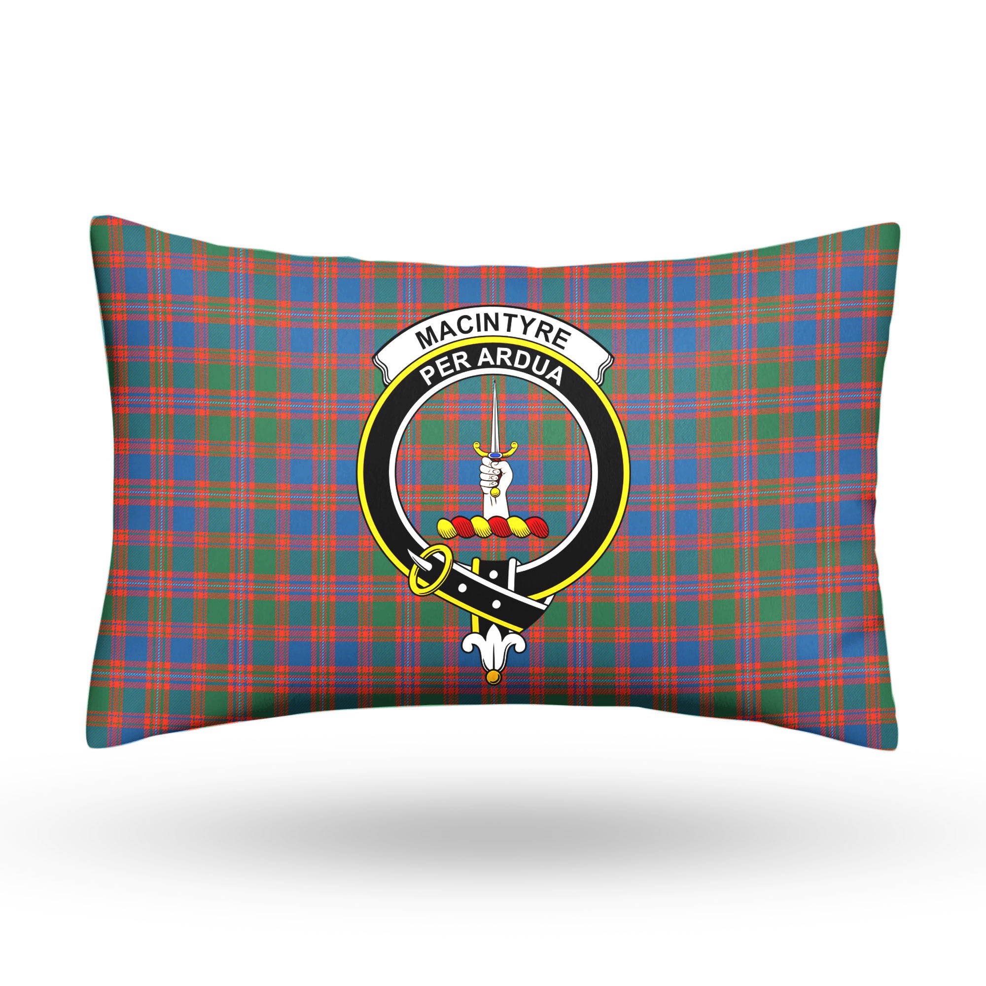 MacIntyre Ancient Tartan Crest Pillow Cover