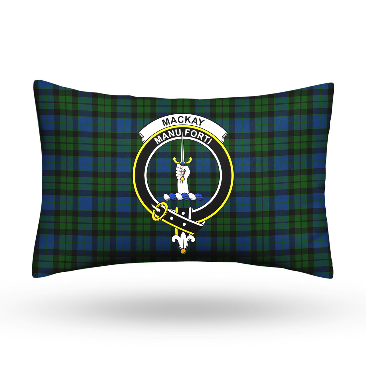 MacKay Modern Tartan Crest Pillow Cover