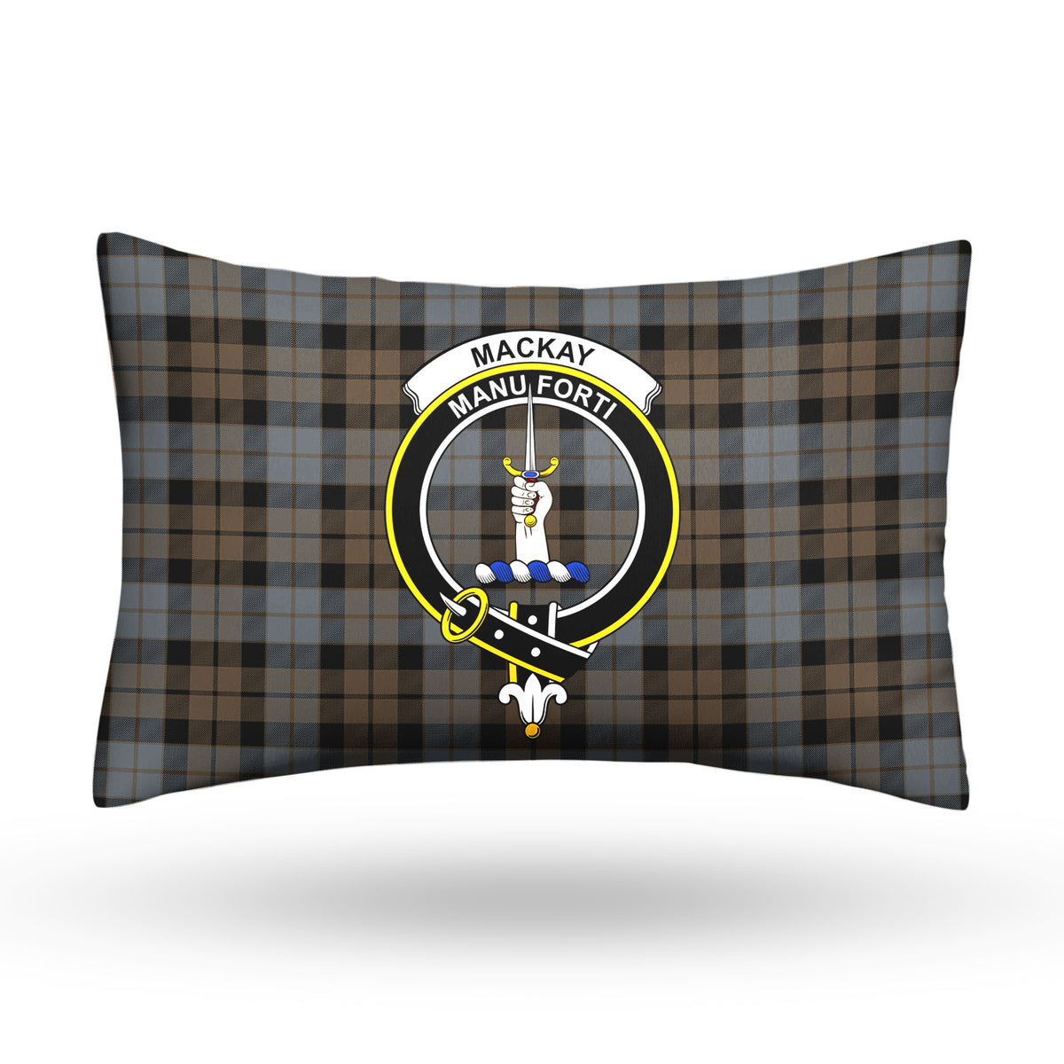 MacKay Weathered Tartan Crest Pillow Cover