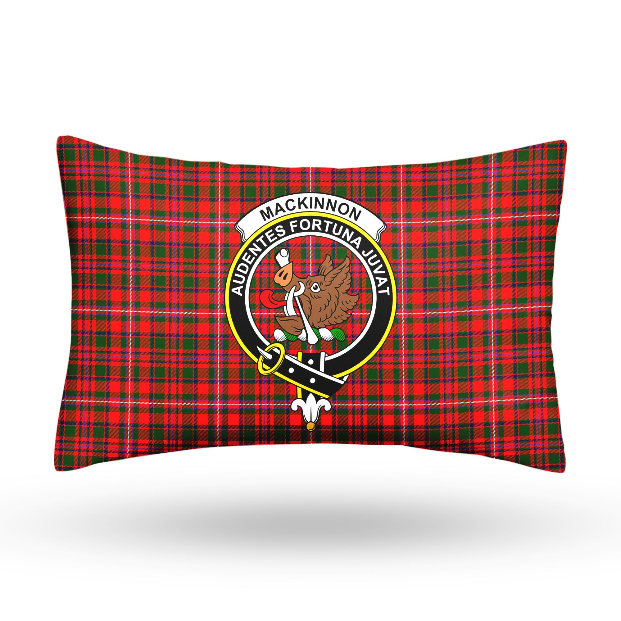 MacKinnon Modern Tartan Crest Pillow Cover